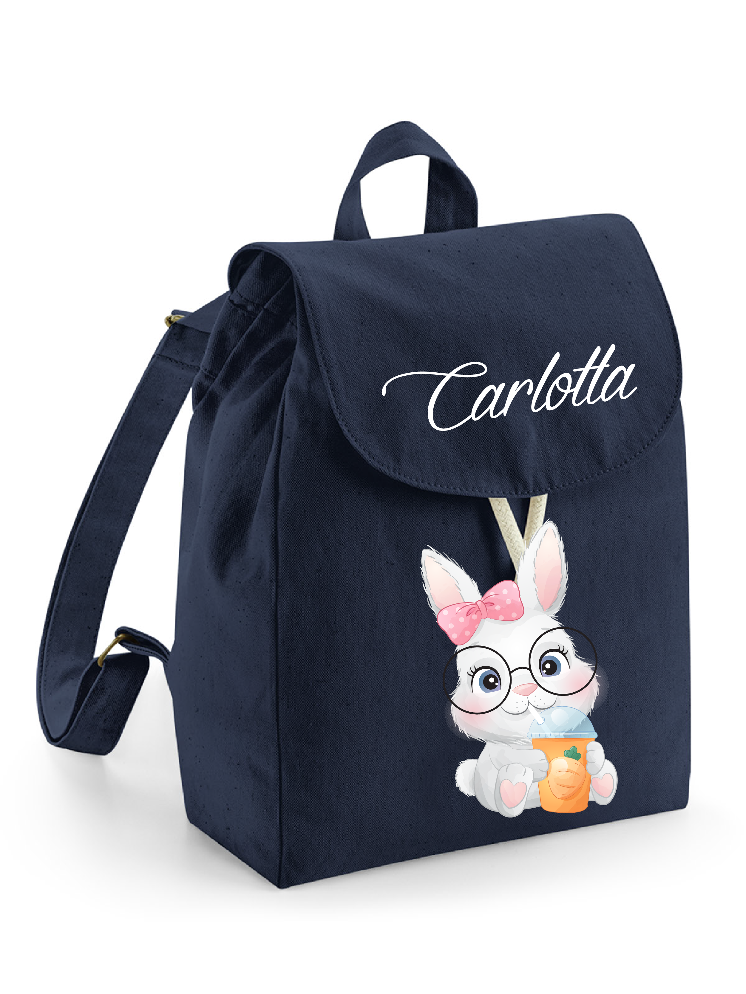 Mini Zaino Asilo in Cotone Coniglietta - Be Brave Boutique