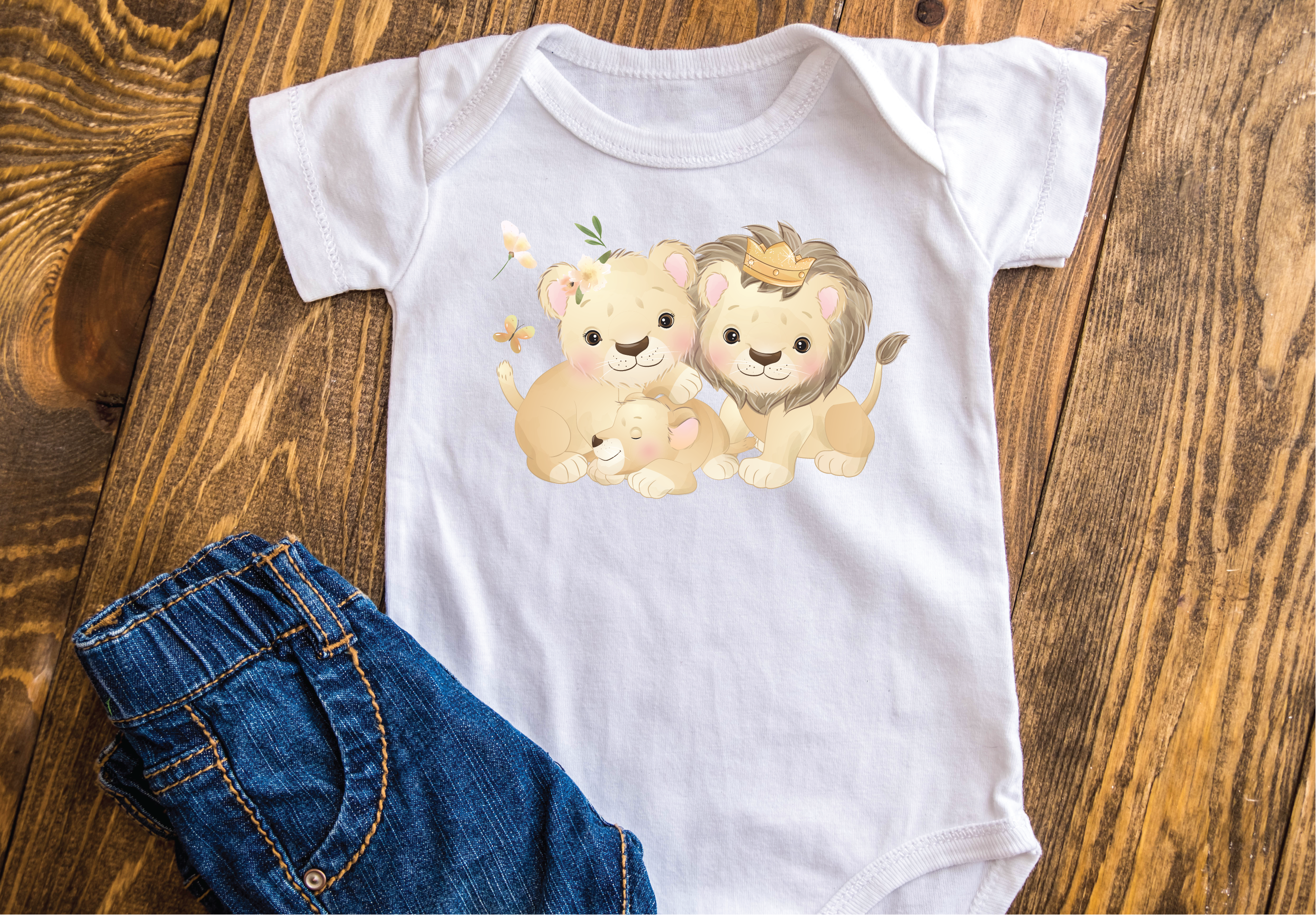 Body in 100% cotone "Famiglia leoni" personalizzabile - Be Brave Boutique
