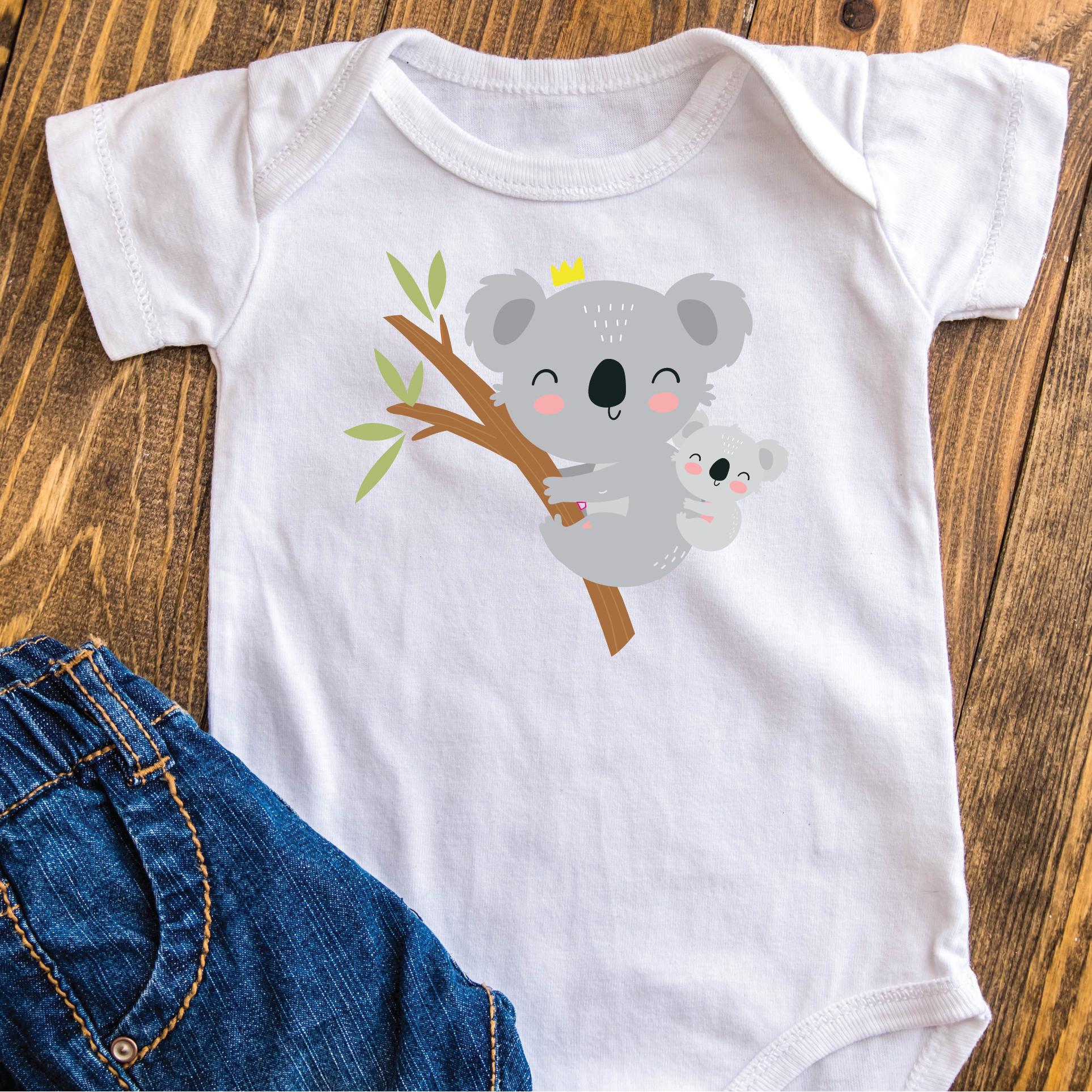 Body in 100% cotone "koala" personalizzabile - Be Brave Boutique