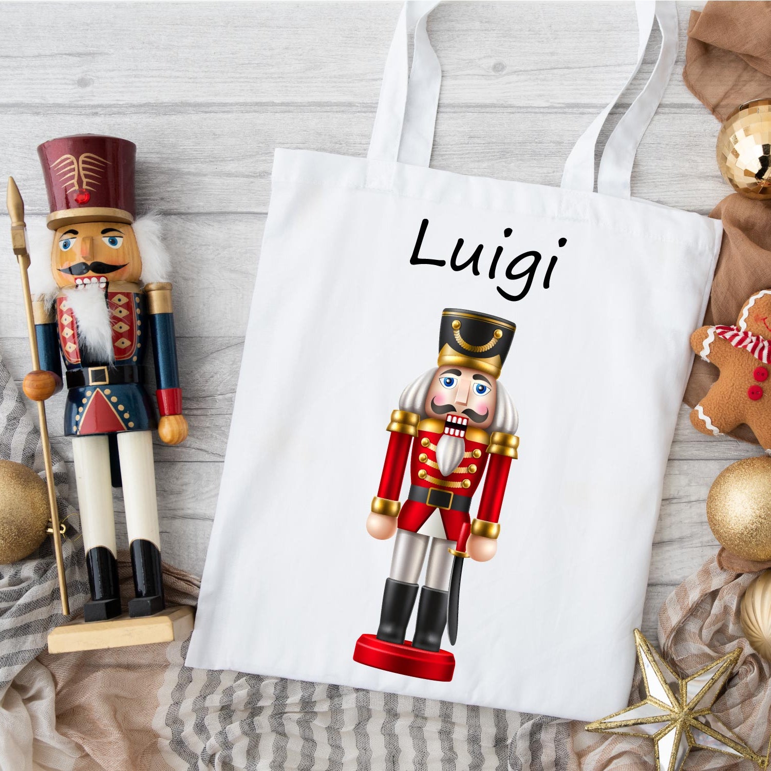 Borsa regalo di Natale Personalizzata schiaccianoci - Be Brave Boutique