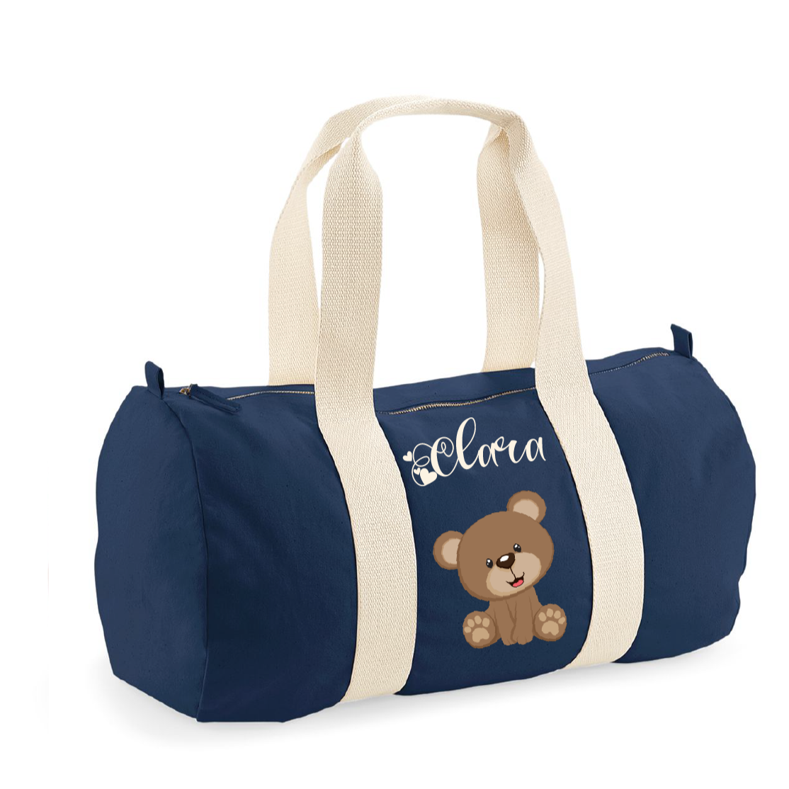 Borsone in cotone canvas personalizzato Orsetto - Be Brave Boutique