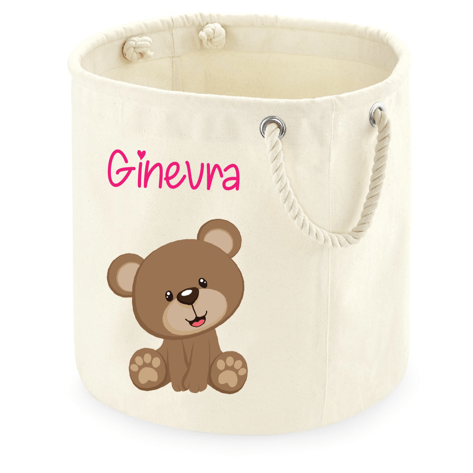 Cesta Porta giochi personalizzabile Orsetto - Be Brave Boutique