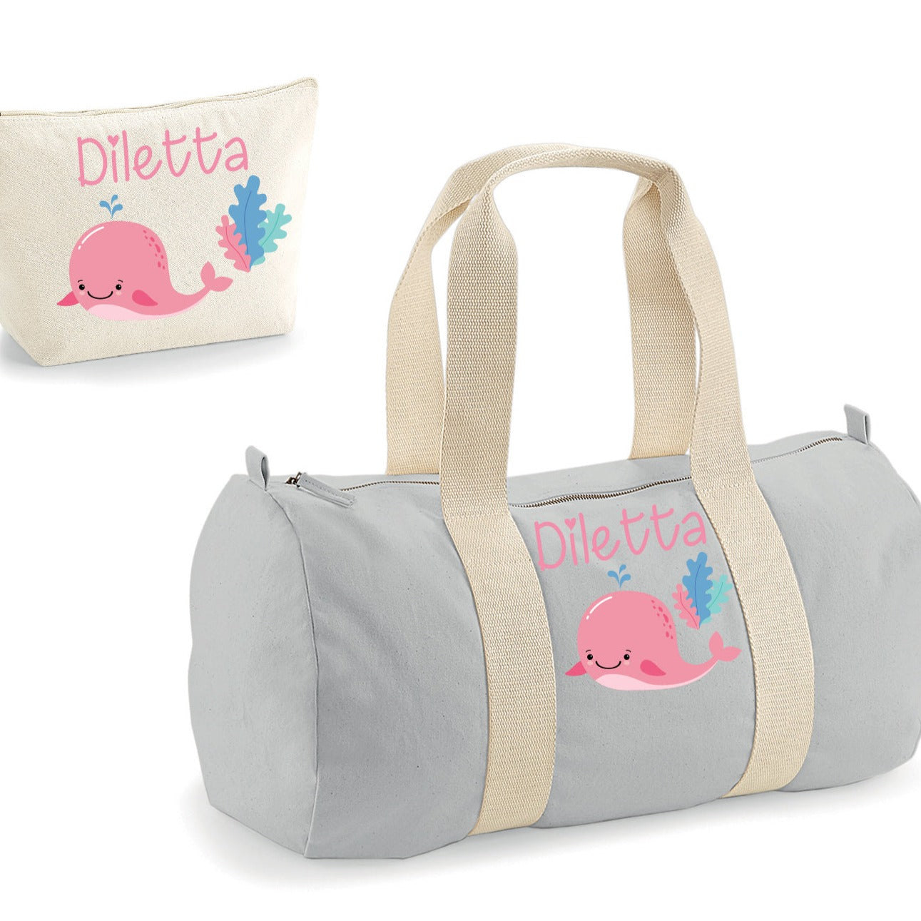 Borsone Baby tubolare personalizzabile Pesciolini più Beauty coordinato - Be Brave Boutique