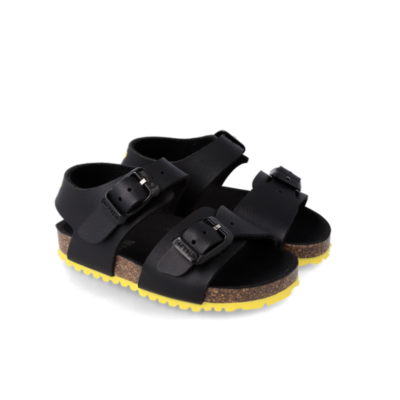 Sandali Garvalin Nero/Giallo - Be Brave Boutique