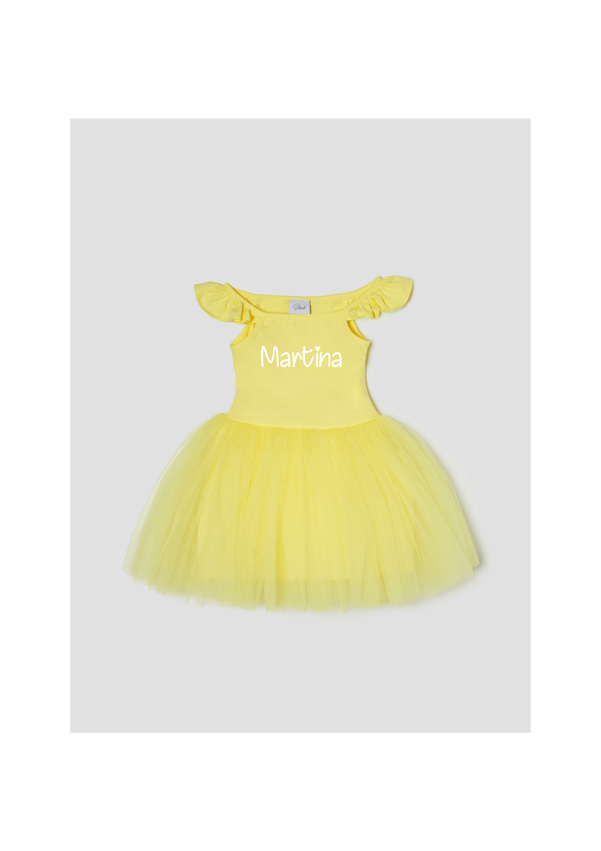 Tutù abitino in tulle Lemon Personalizzabile con Nome - Be Brave Boutique