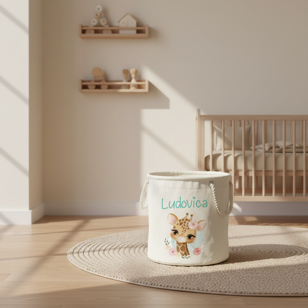 Cesta Porta giochi personalizzabile Giraffa - Be Brave Boutique