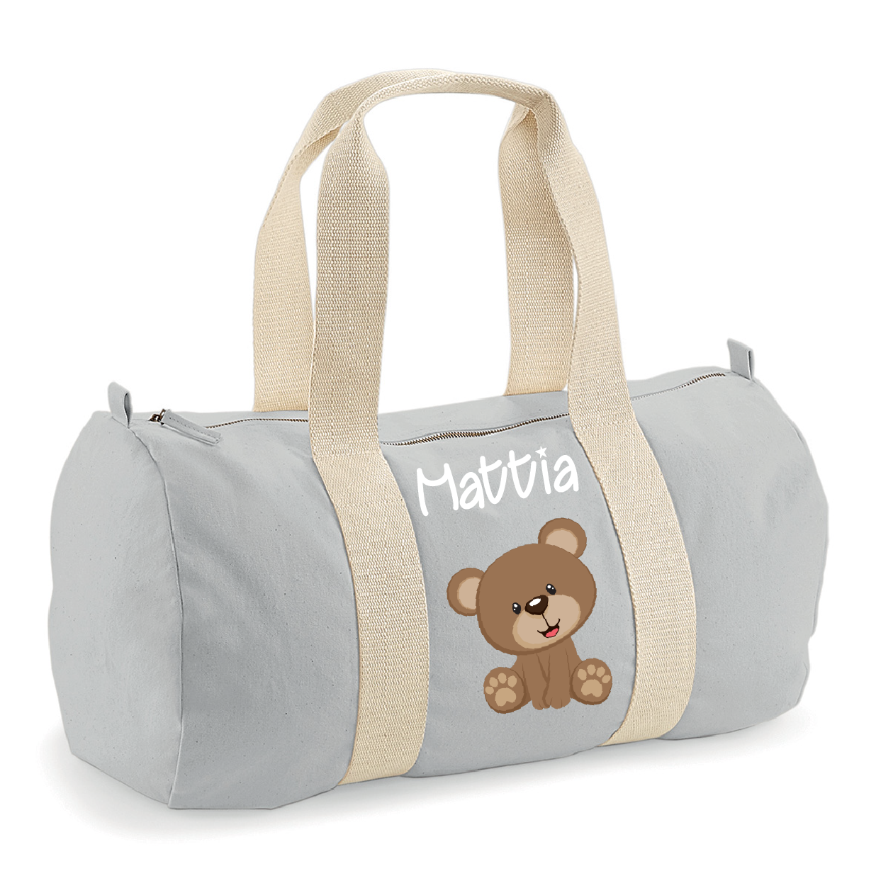 Borsone in cotone canvas personalizzato Orsetto - Be Brave Boutique