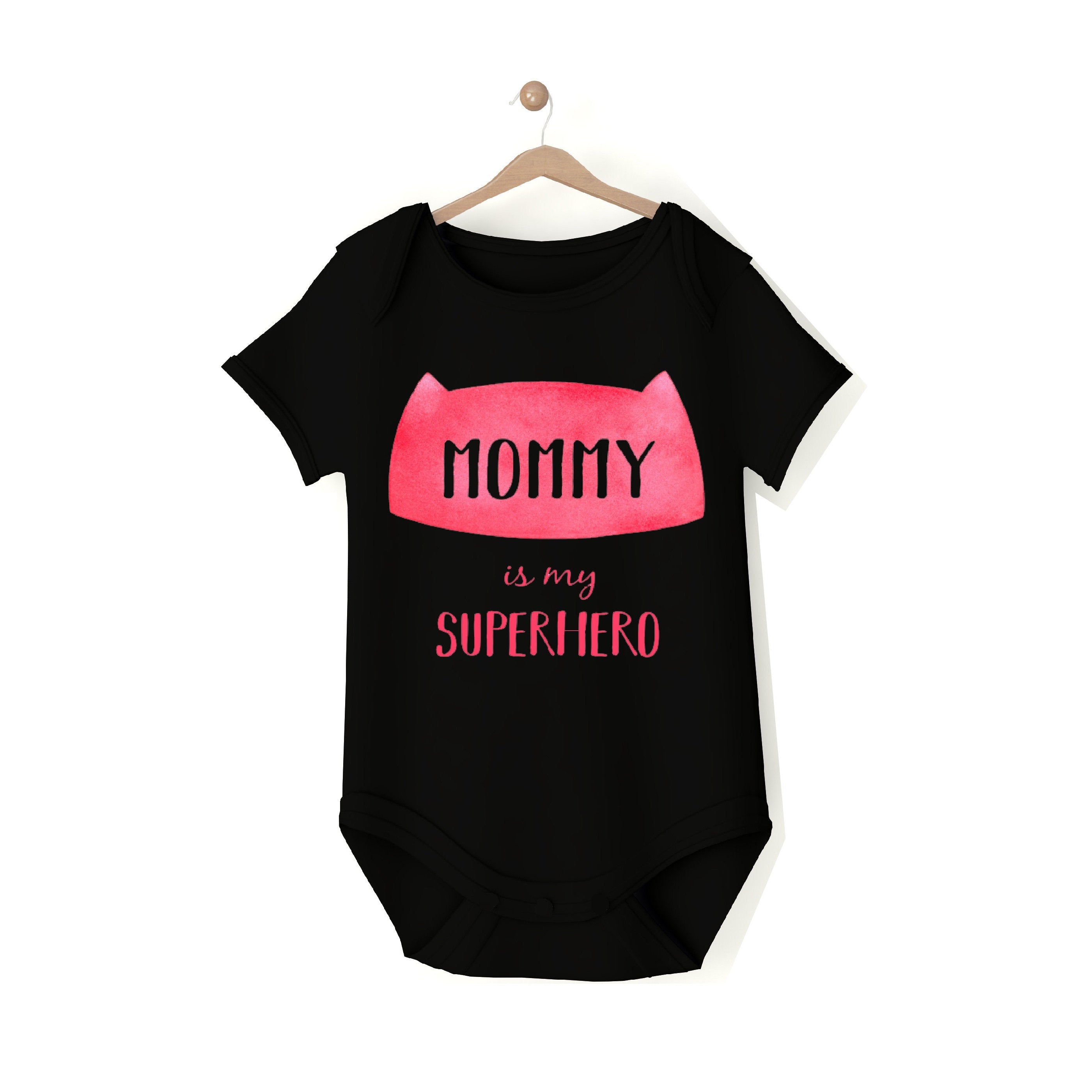 body neonato neonata idea regalo azzurro rosa bianco nero mommy is my superhero mamma è il mio super eroe papà supereroe miglior papà best - be brave boutique