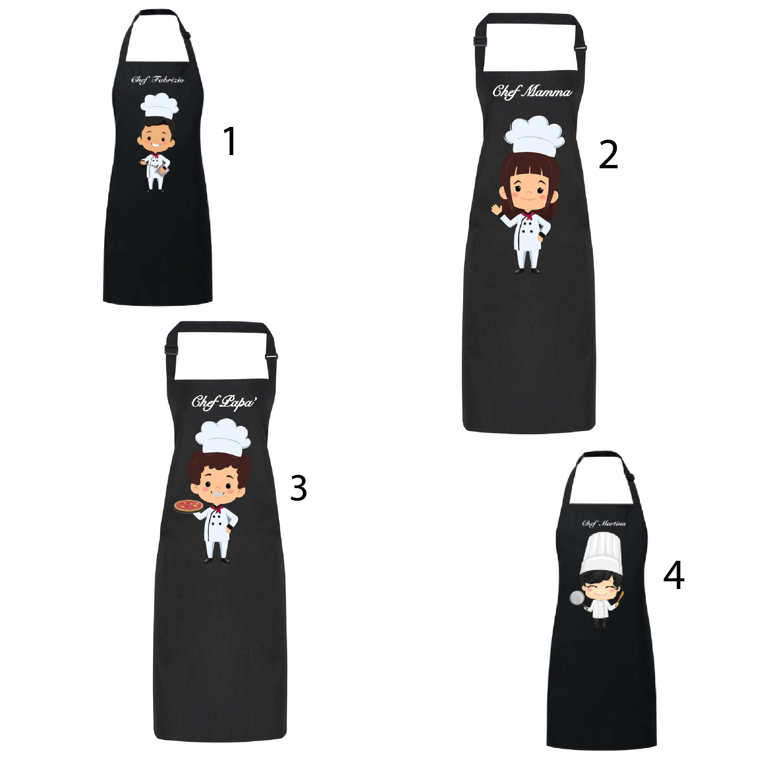 Grembiule Chef bambini/adulti personalizzato con nome - Be Brave Boutique