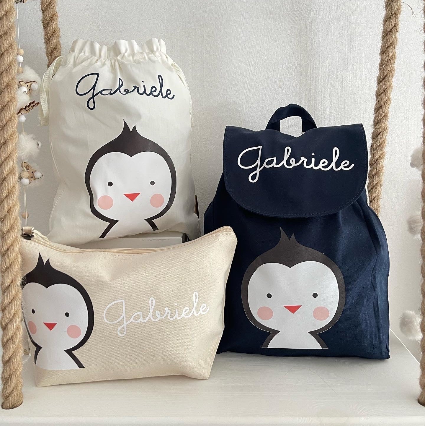 Set asilo Mini Zaino Pinguino - Be Brave Boutique