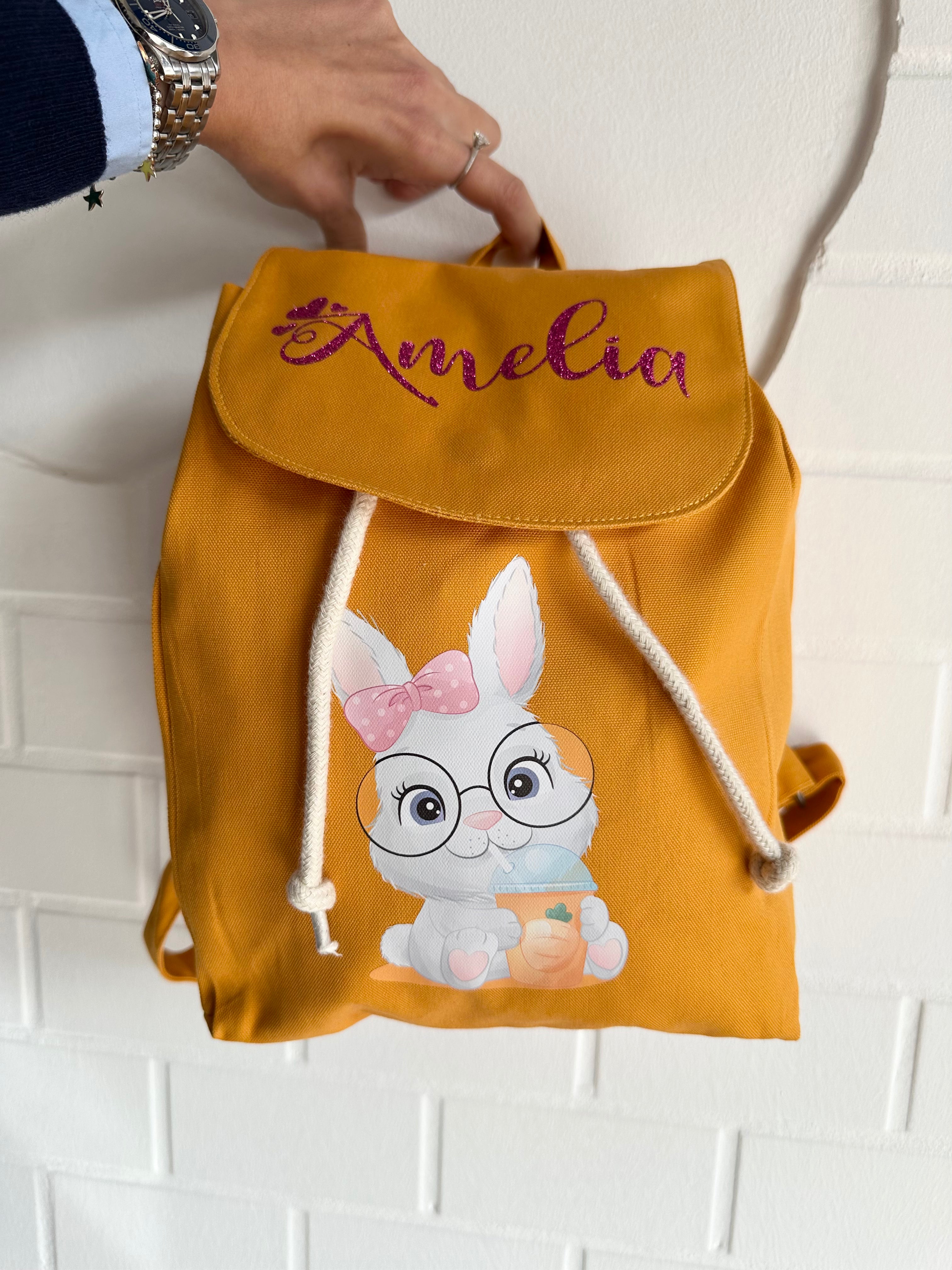 Mini Zaino Asilo in Cotone Coniglietta - Be Brave Boutique