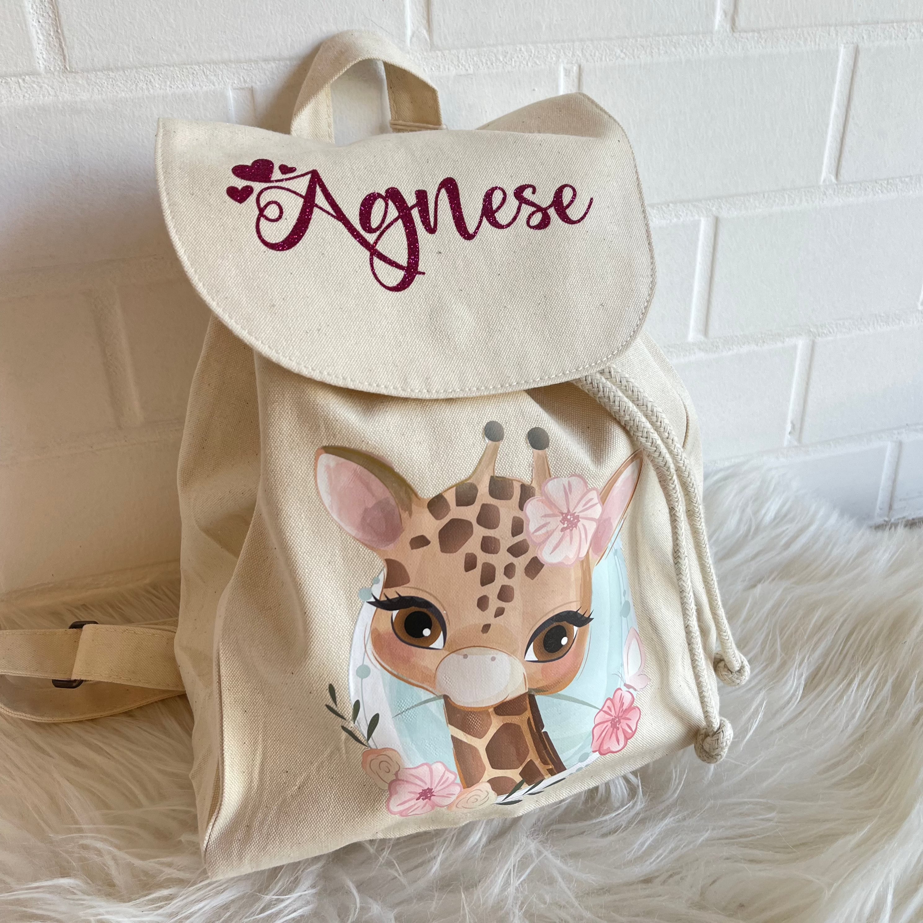 Mini Zaino in cotone Giraffa - Be Brave Boutique