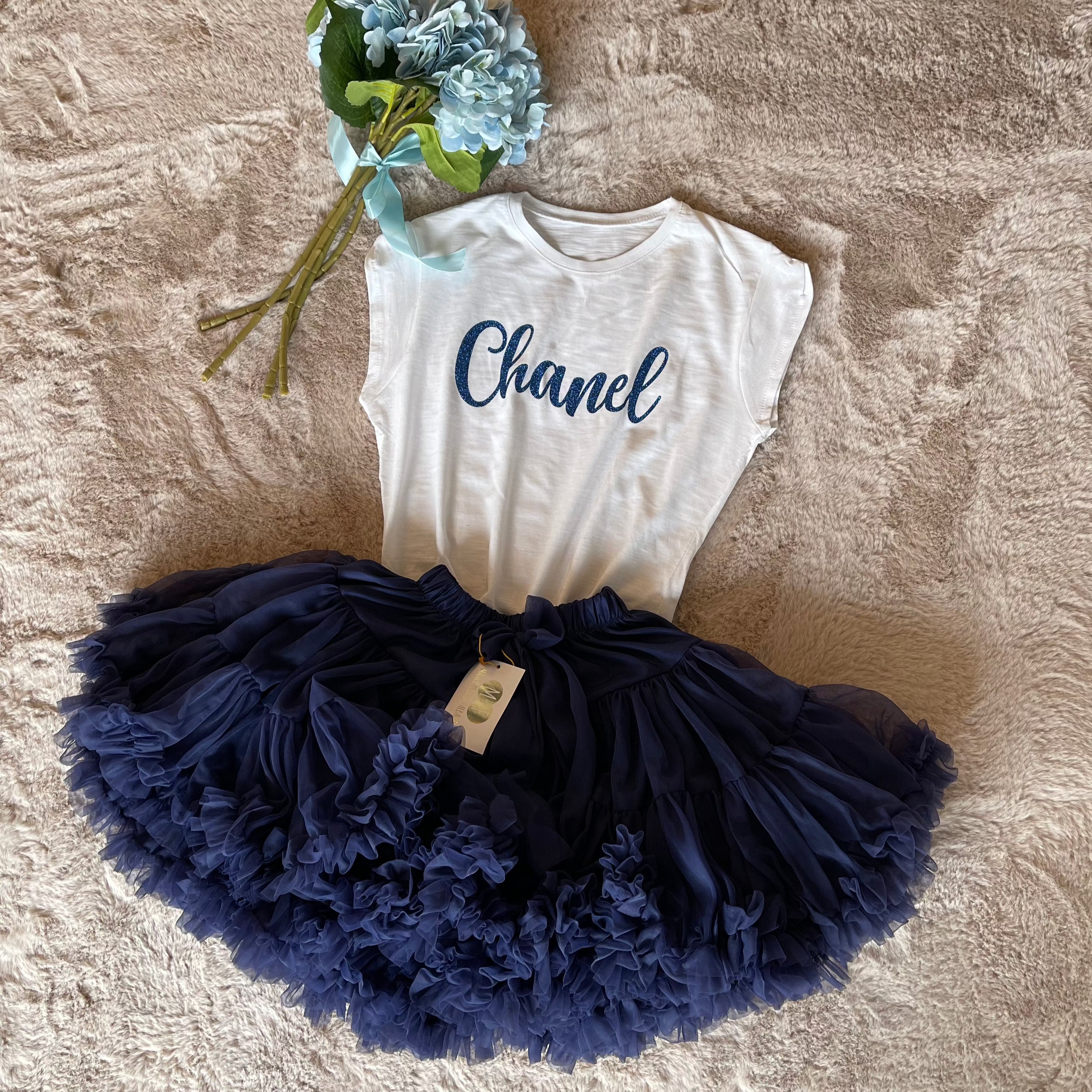 Gonna Ampia in Tulle Navy - Be Brave Boutique