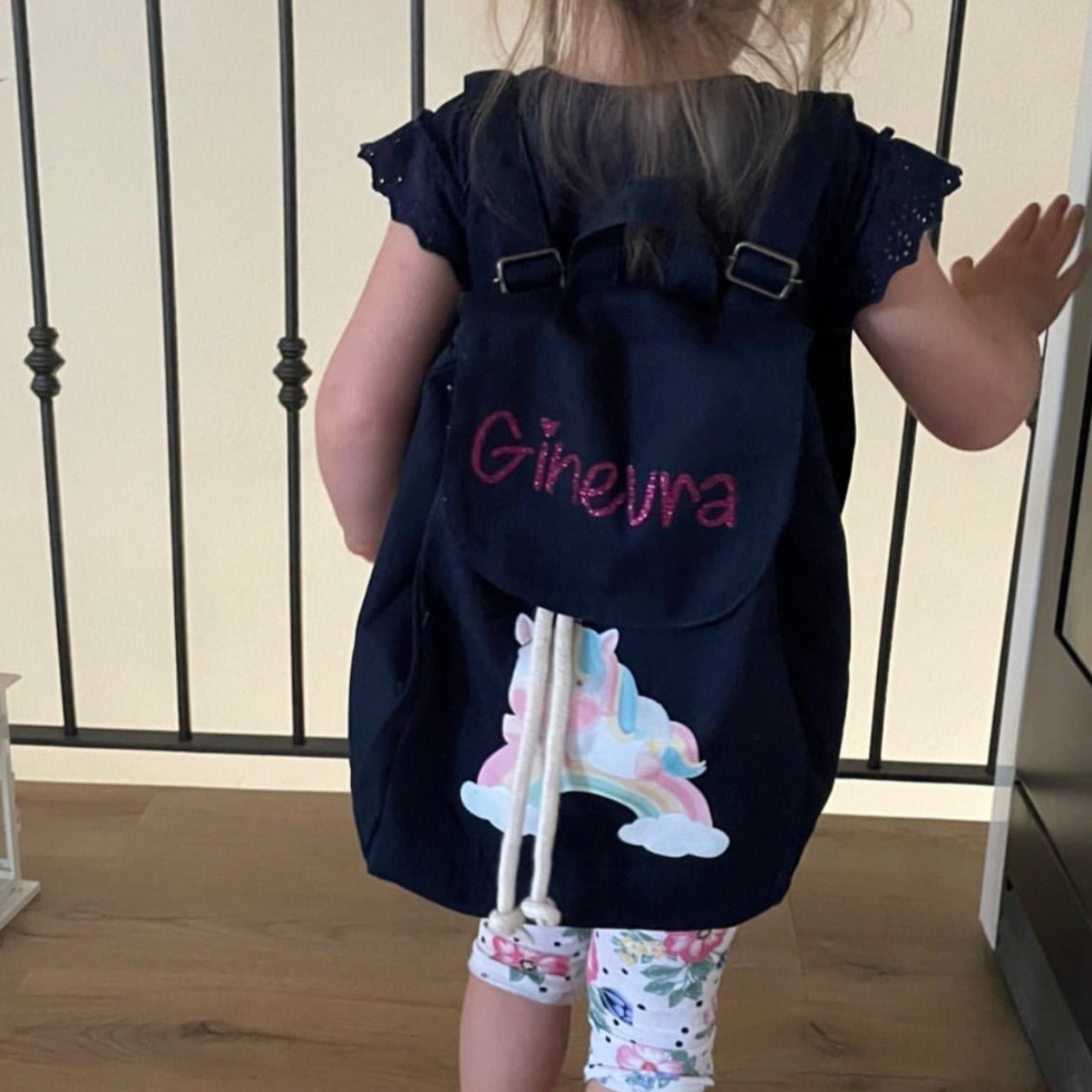 Mini Zaino in cotone Unicorno arcobaleno - Be Brave Boutique