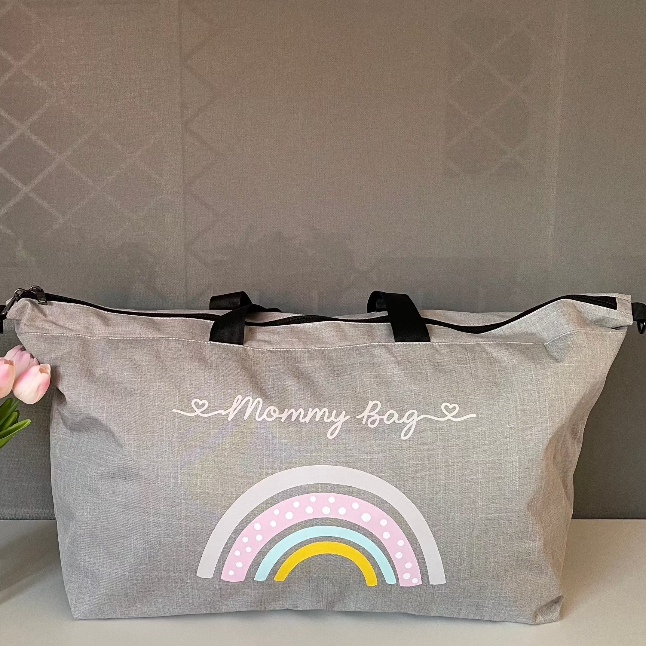 Borsone modello Family in 100% pet riciclato Arcobaleno Pastello - Be Brave Boutique