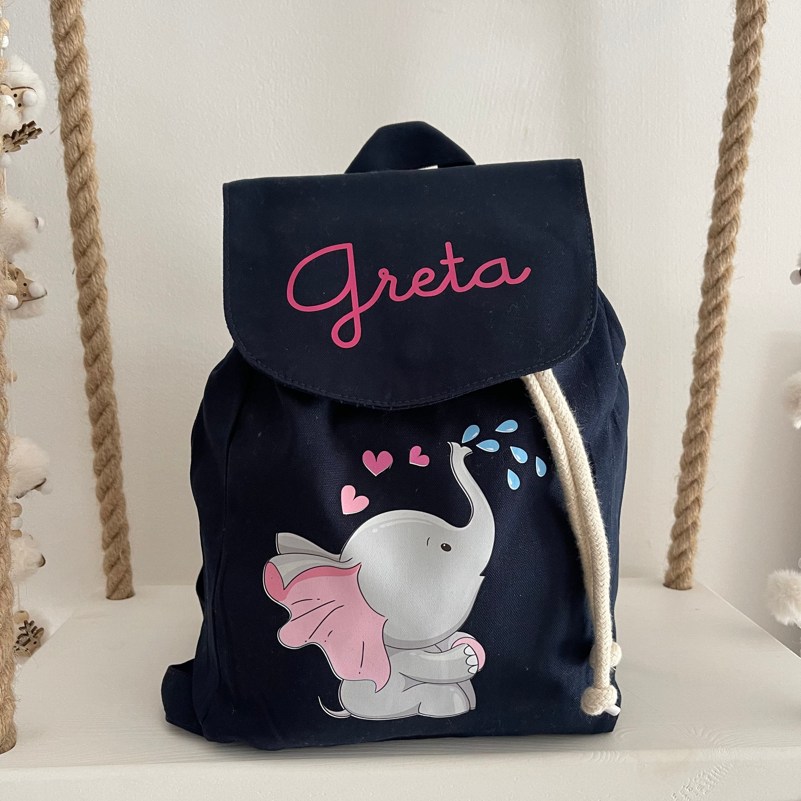 Mini Zaino in cotone Elefantina - Be Brave Boutique