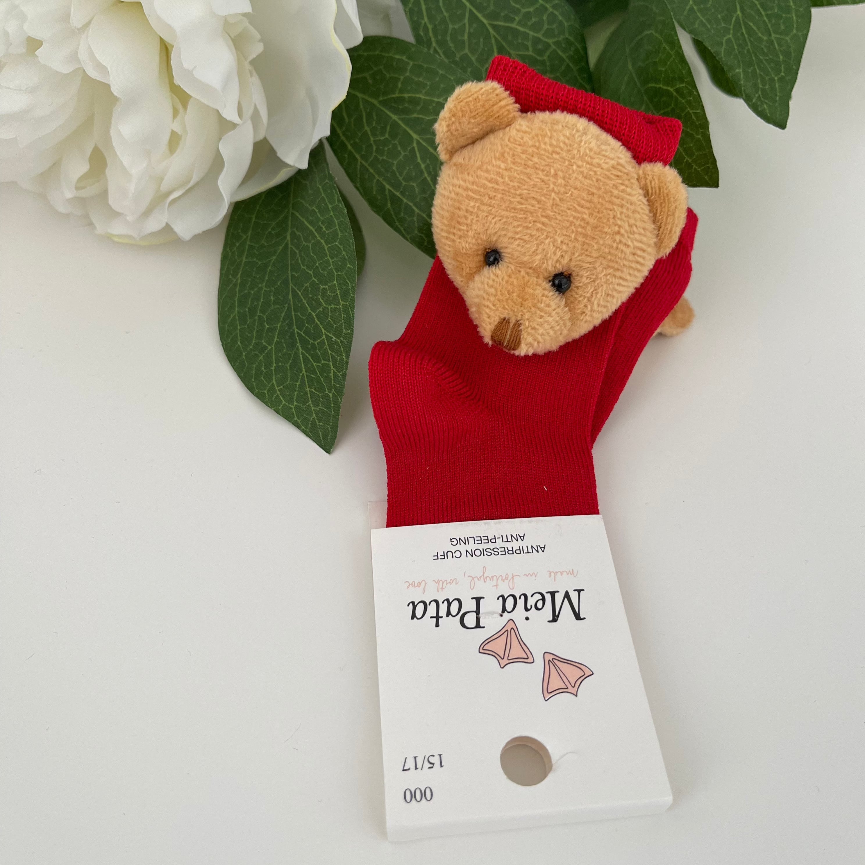 Calze bambini in cotone con orsetto Meia Pata - Be Brave Boutique