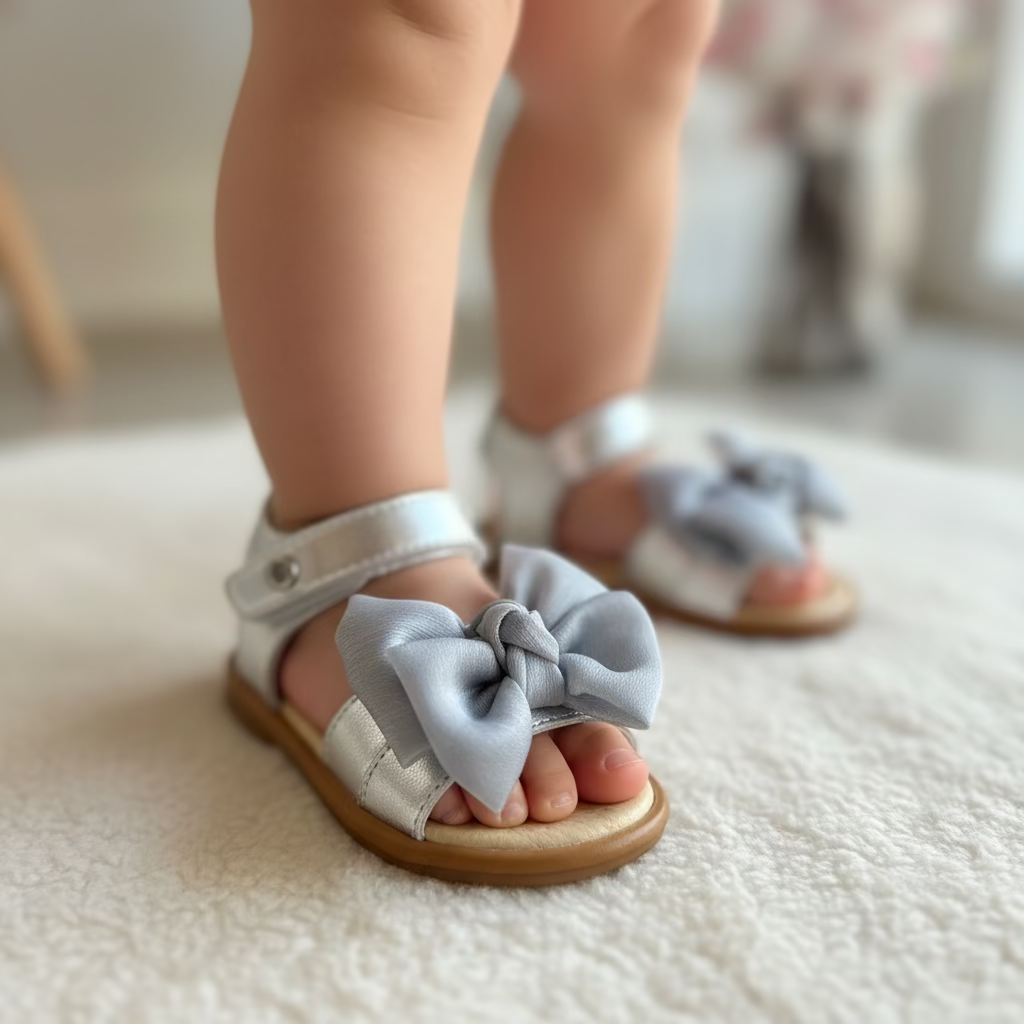 ANDANINES sandali eleganti con Fiocco Argento e plantare anatomico - Be Brave Boutique