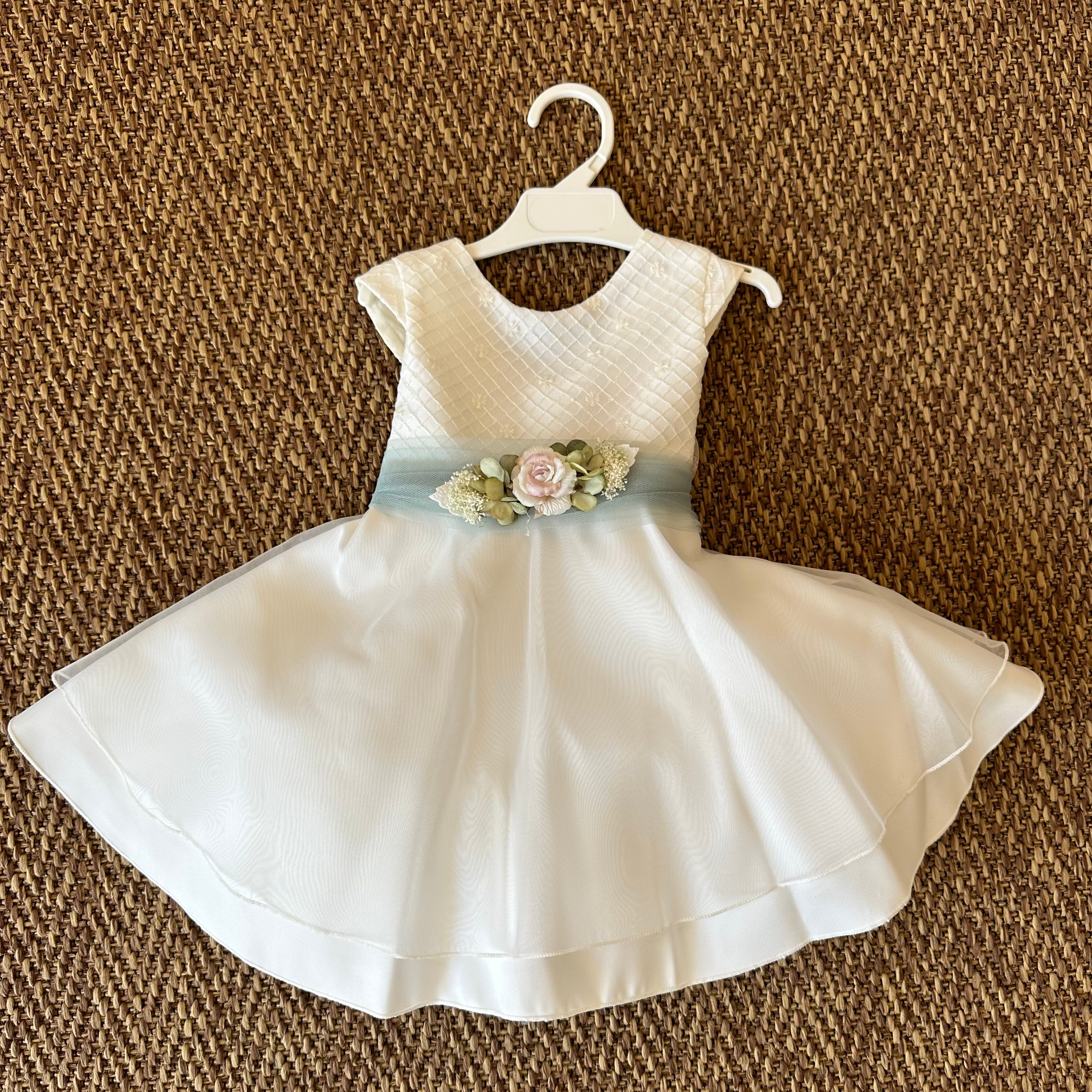 Abitino da cerimonia Bianco/Verde da 2 a 6 anni - Be Brave Boutique