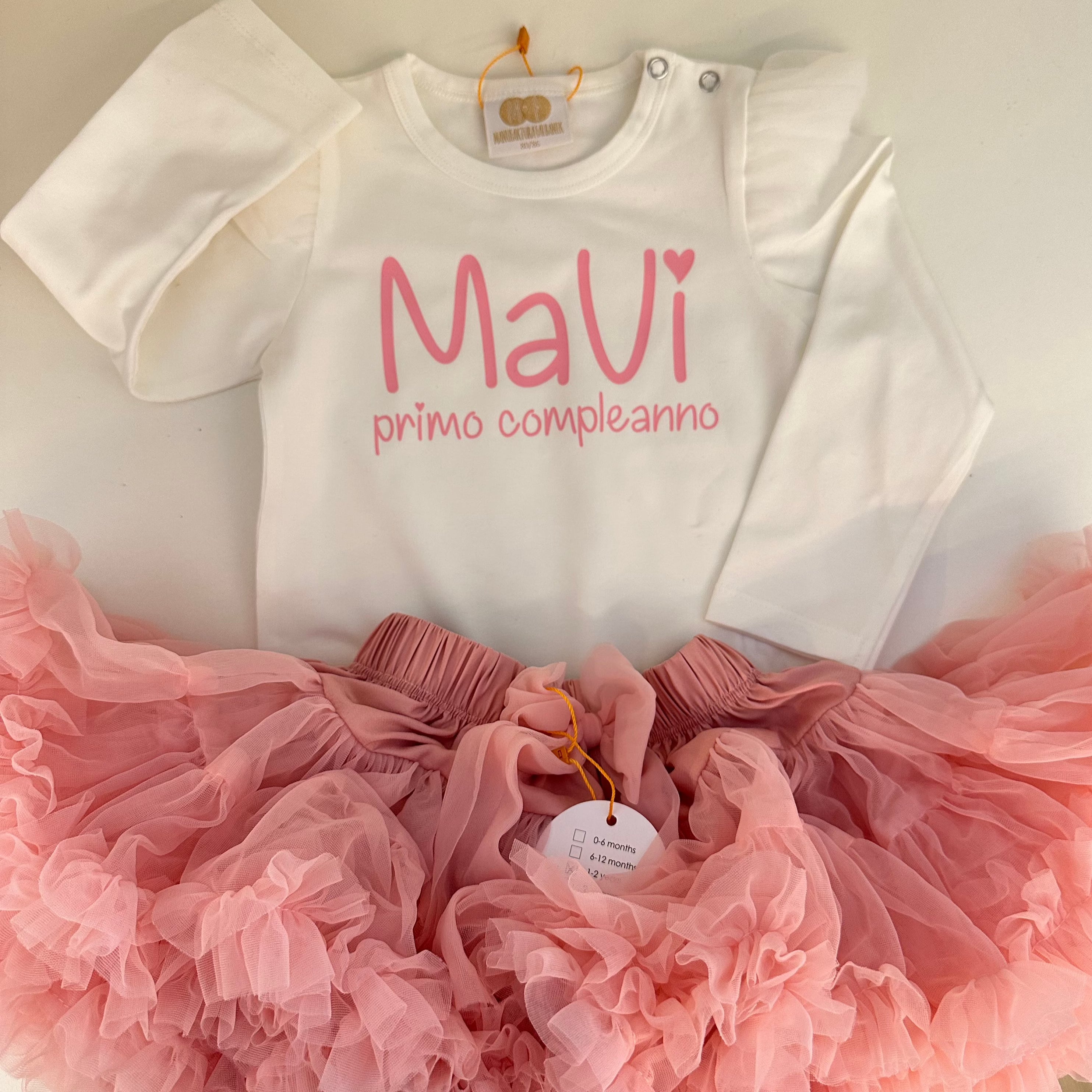 Maglietta Angel manica lunga con volant Bianco - Be Brave Boutique