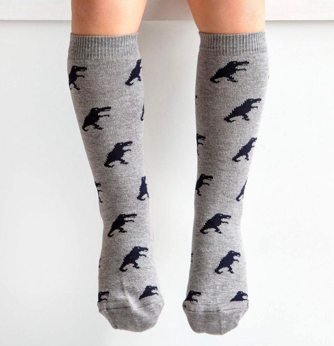 Calze bimbo in cotone con dinosauri Meia Pata - Be Brave Boutique