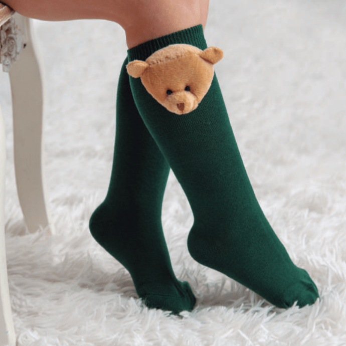 Calze bambini in cotone con orsetto Meia Pata - Be Brave Boutique