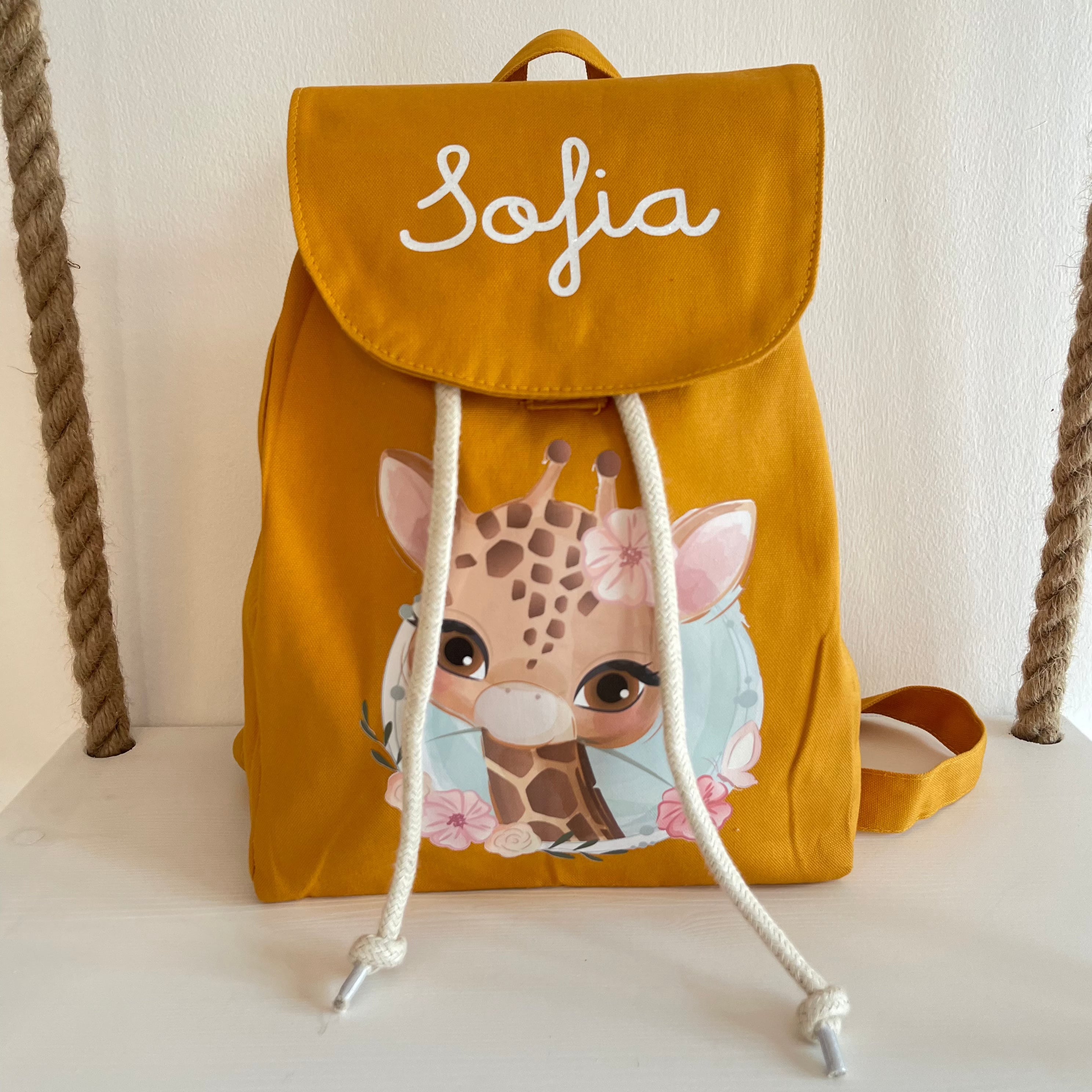 Mini Zaino in cotone Giraffa - Be Brave Boutique
