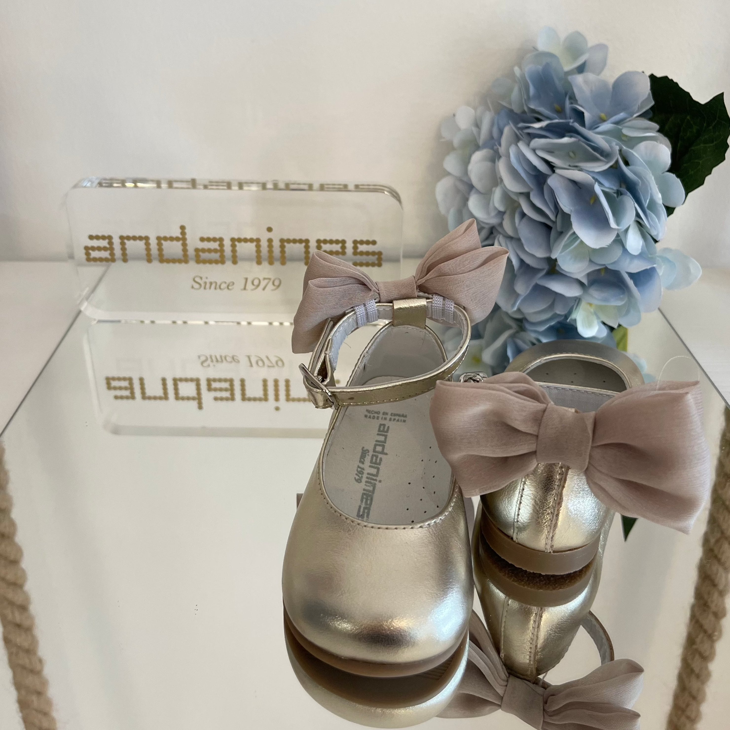 ANDANINES Ballerina con fiocco Oro - Be Brave Boutique