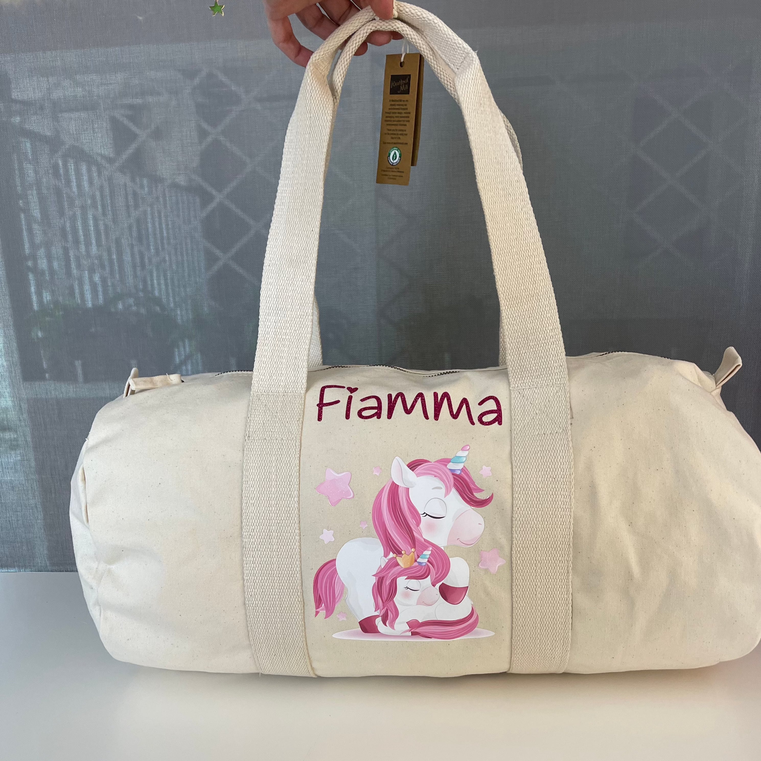 Set Borsone Family più Borsone Baby Unicorno Mamma - Be Brave Boutique