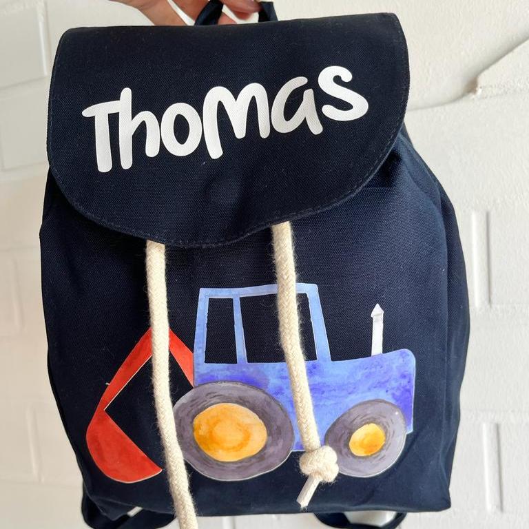 Mini Zaino in cotone Trattore - Be Brave Boutique