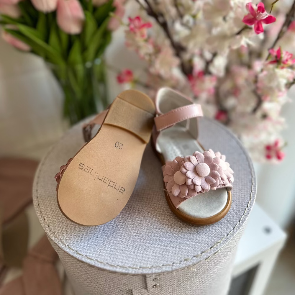 ANDANINES sandali eleganti con fiori Rosa e plantare anatomico - Be Brave Boutique
