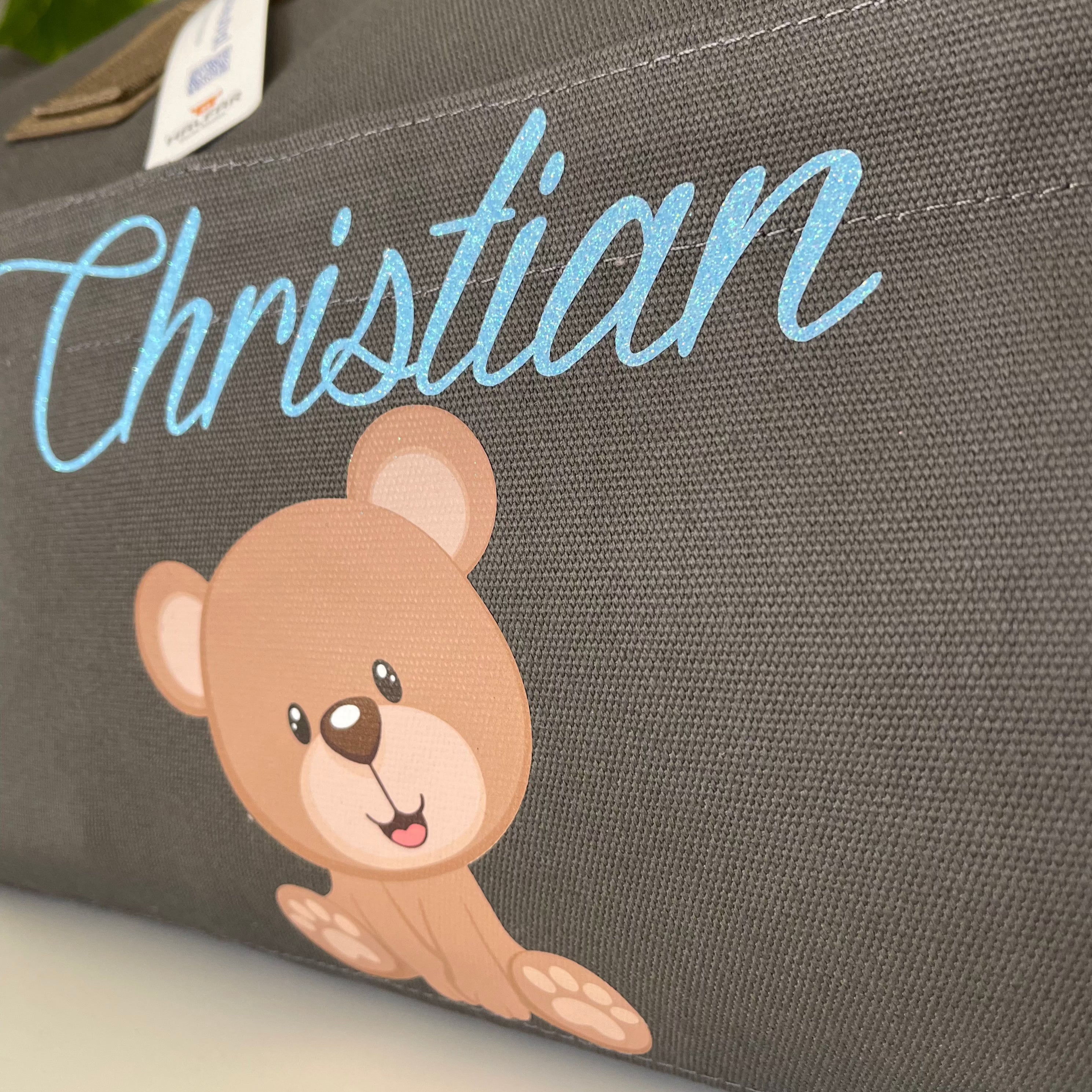 Set Borsone medio in cotone Orsetto 3 sacchetti e 2 beauty - Be Brave Boutique