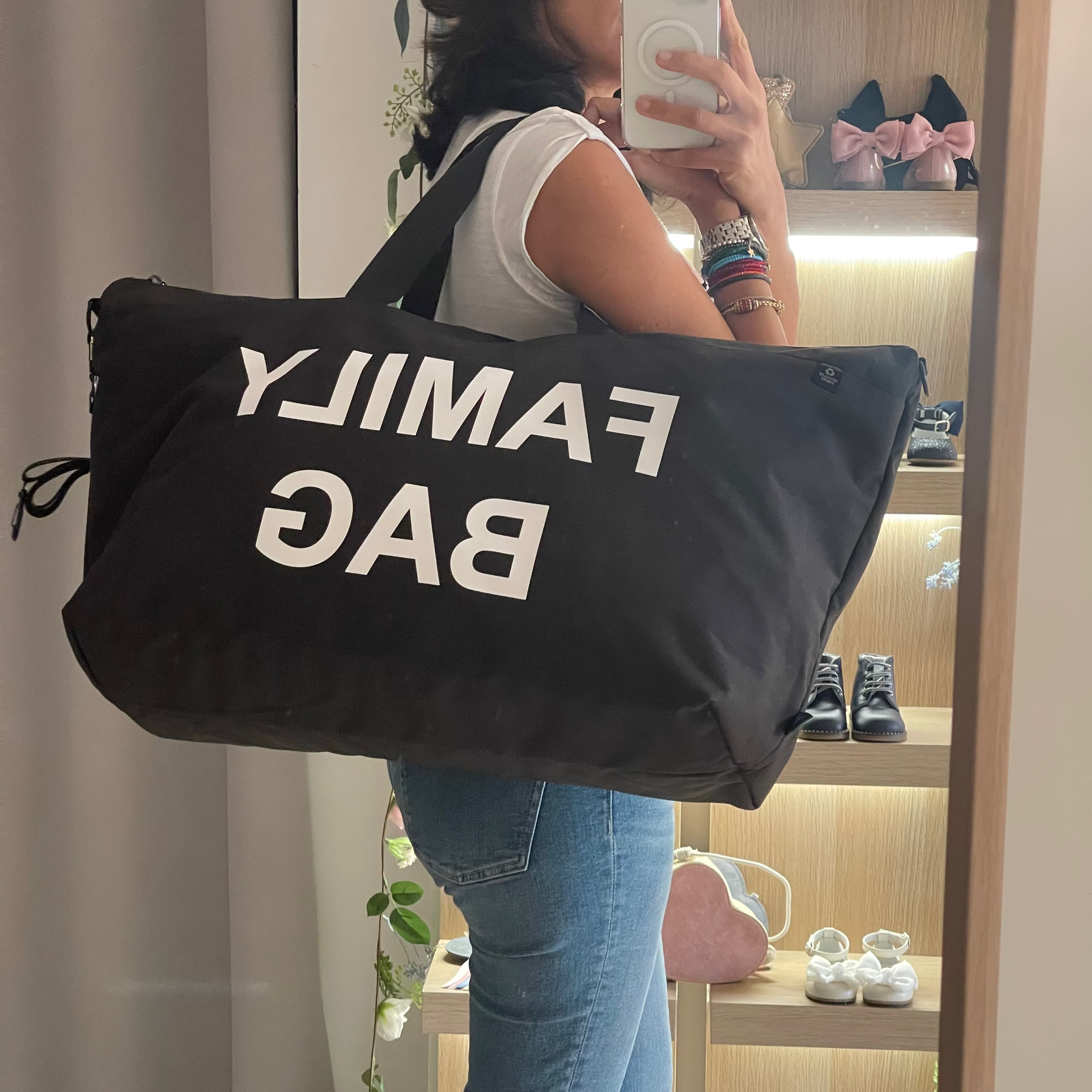 Borsone modello Family stampa FAMILY BAG - Be Brave Boutique