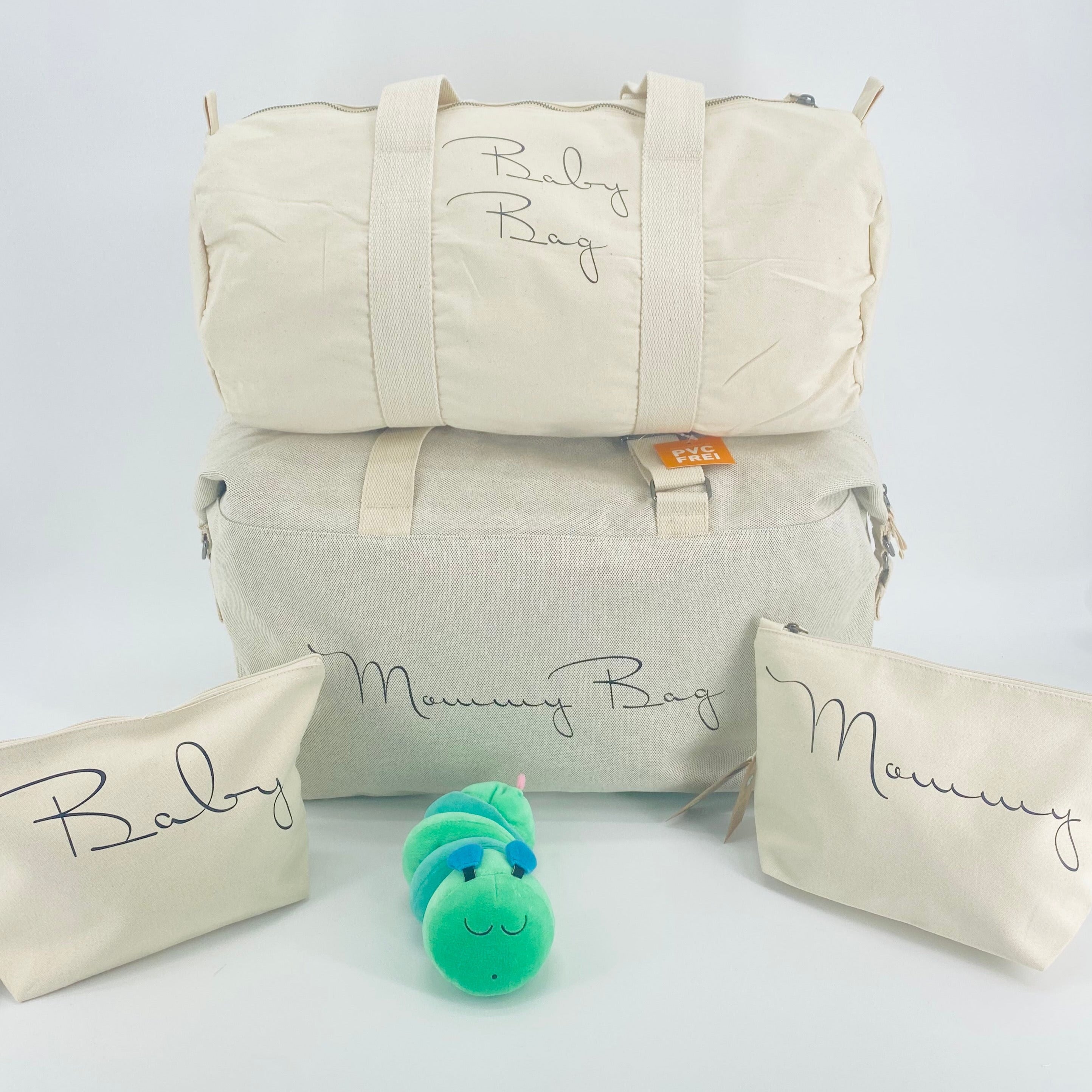 Borsone mamma, 1 borsone baby e 2 pochette - Be Brave Boutique