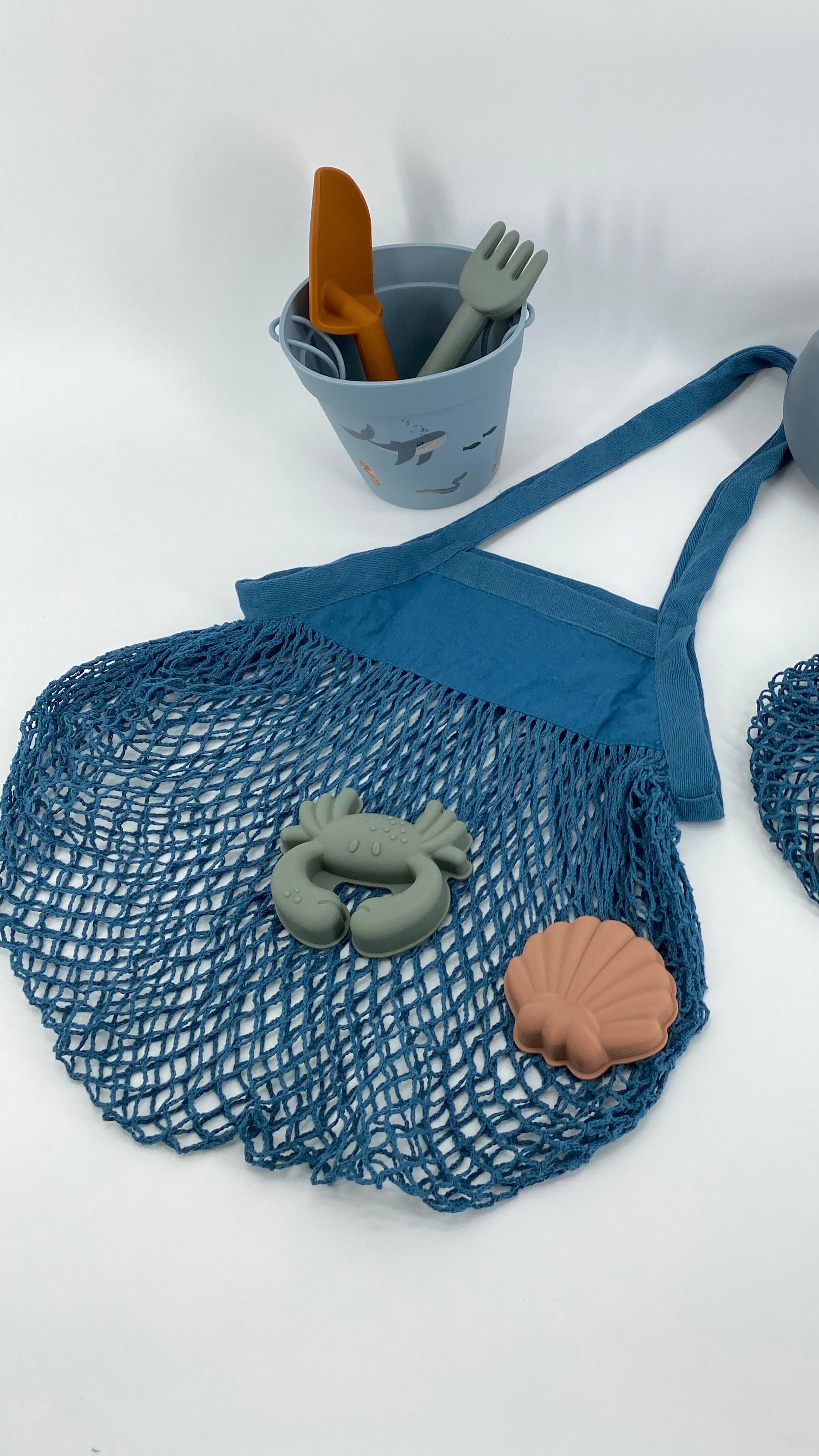 Borsa porta giochi da spiaggia per bambini e adulti, 2 misure disponibili in cotone organico personalizzabile - Be Brave Boutique