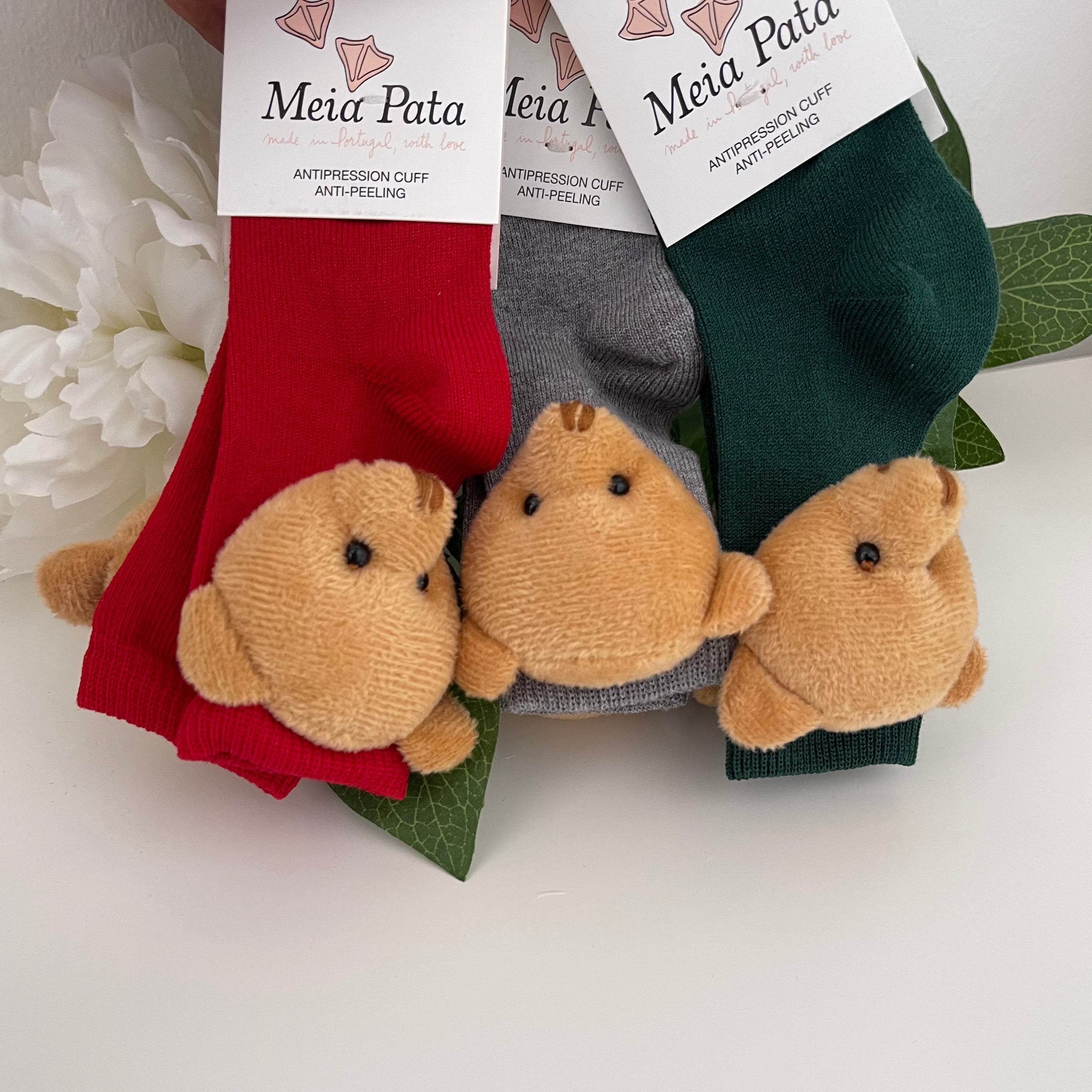 Calze bambini in cotone con orsetto Meia Pata - Be Brave Boutique