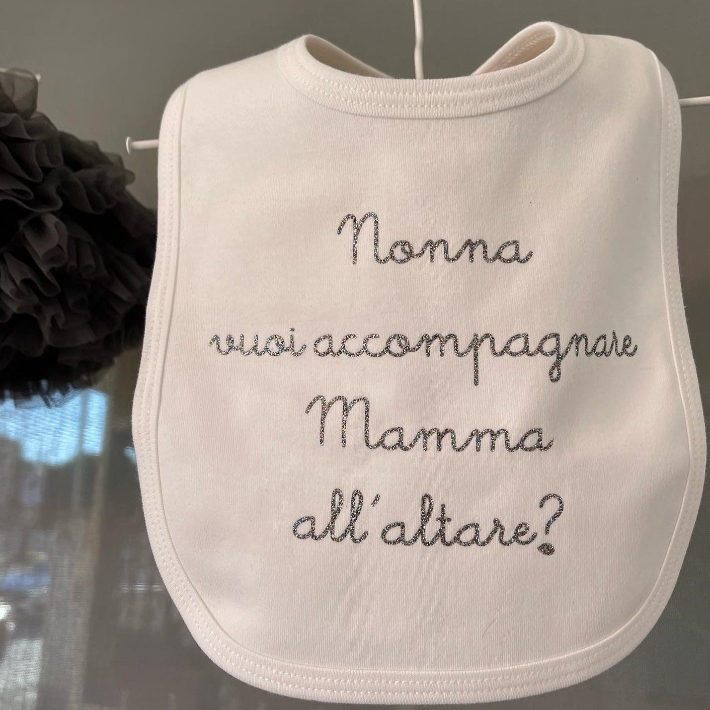 Bavaglinoin Cotone organico Personalizzabile nome o dedica - Be Brave Boutique