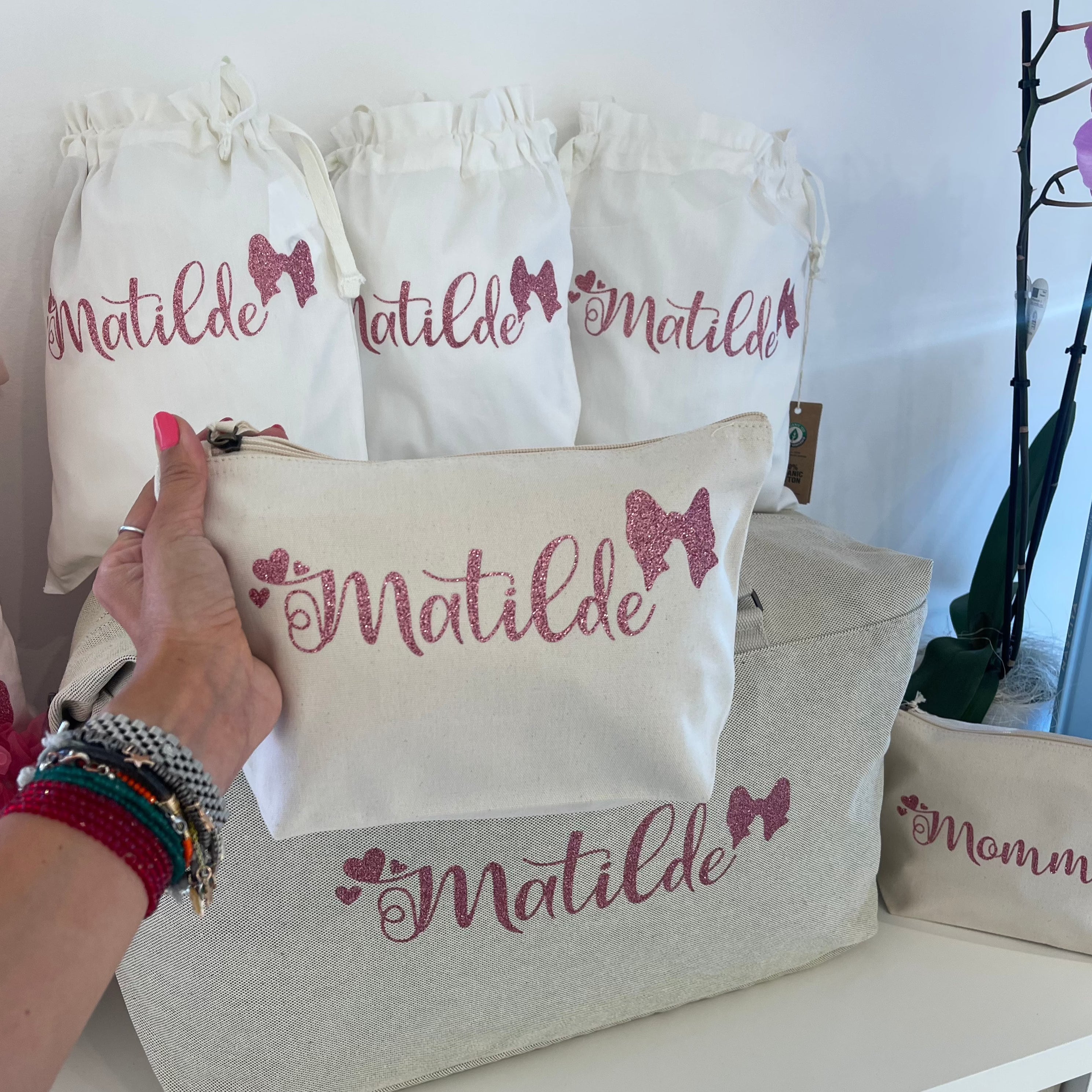 Borsone Mommy 2 beauty e 3 sacchi nascita Fiocchi - Be Brave Boutique