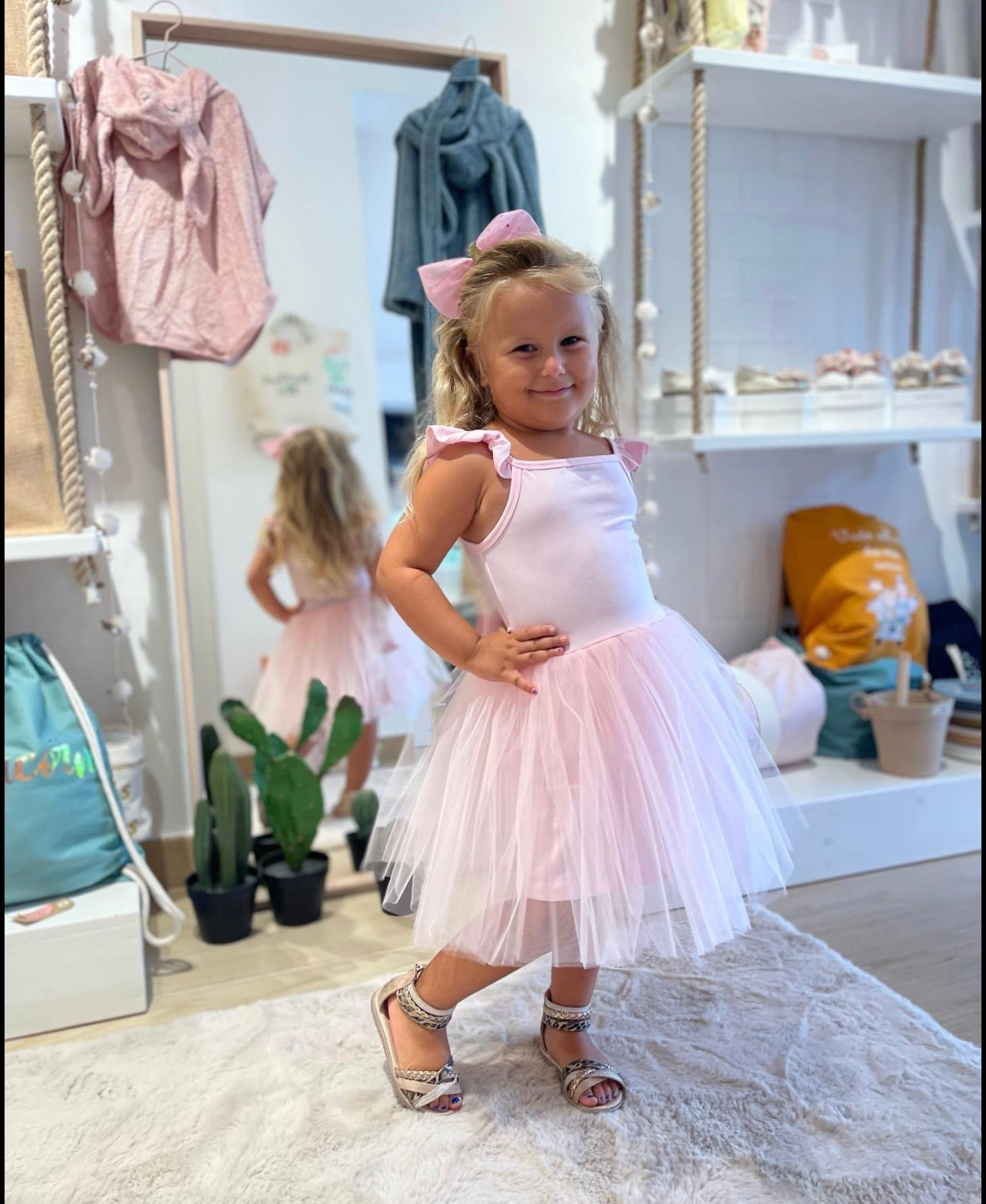 Tutù abitino in tulle Pale pink Personalizzabile con nome - Be Brave Boutique