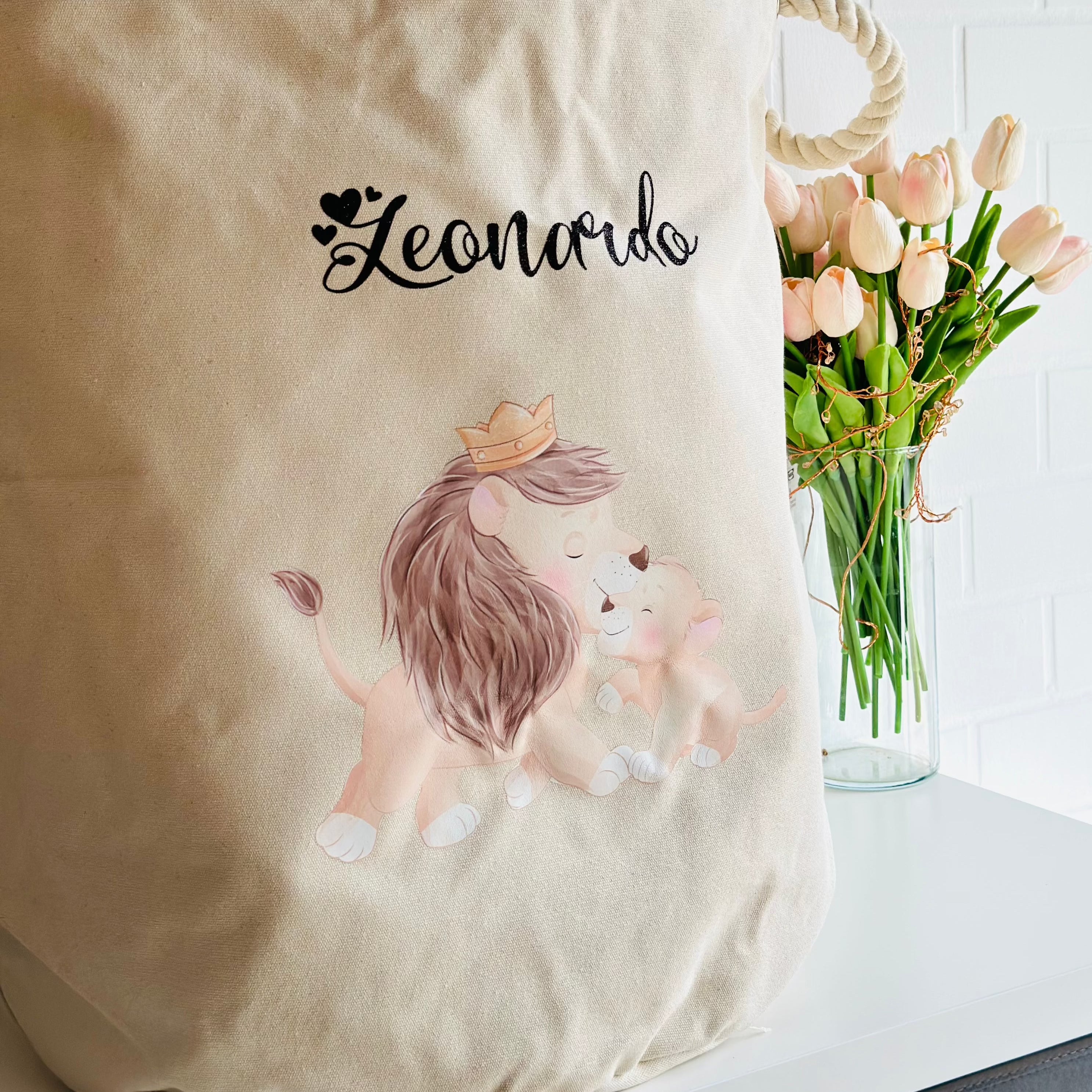 Cesta Porta giochi personalizzabile Leoni - Be Brave Boutique