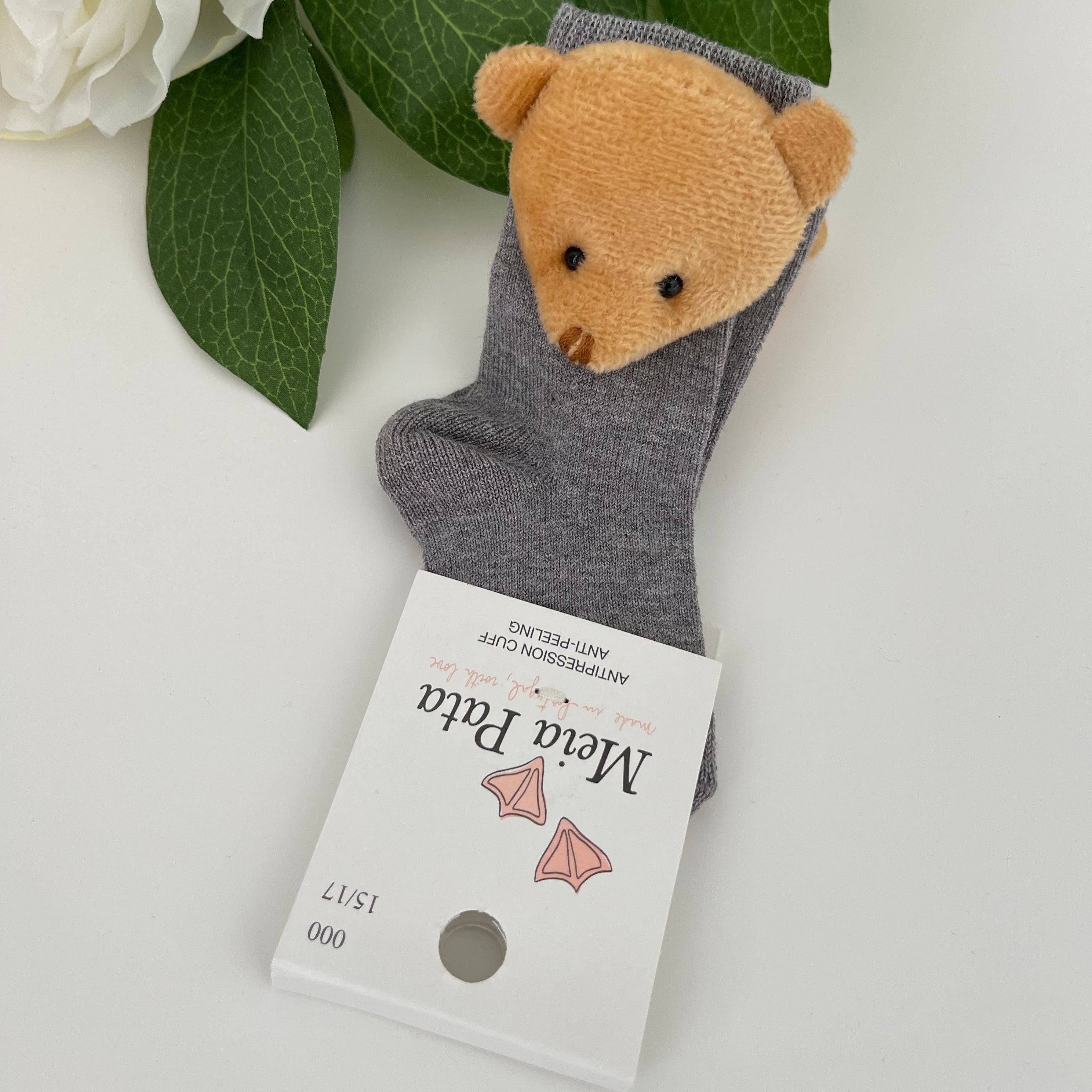 Calze bambini in cotone con orsetto Meia Pata - Be Brave Boutique
