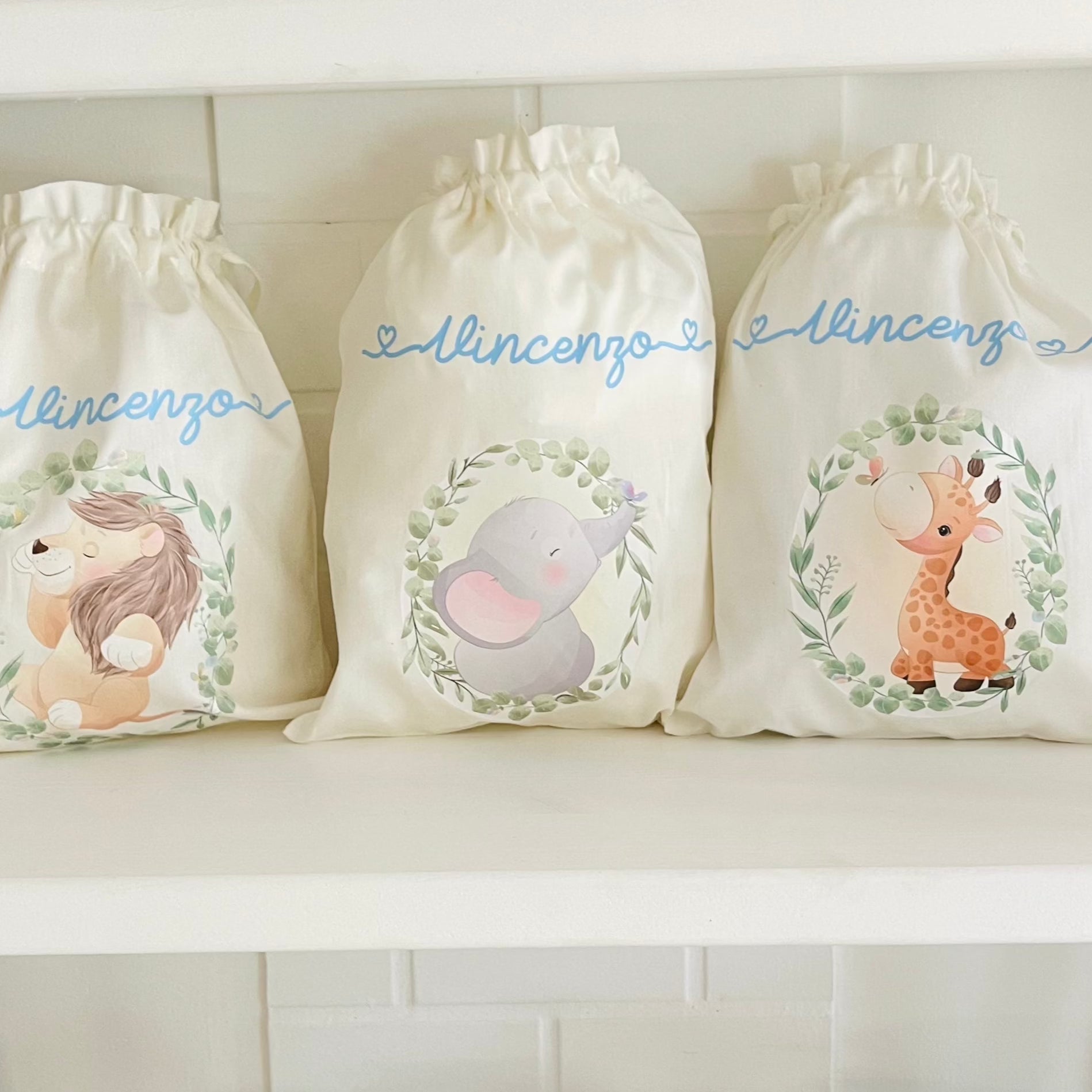 Set da 3 Sacchetti primi cambi personalizzabili - Be Brave Boutique