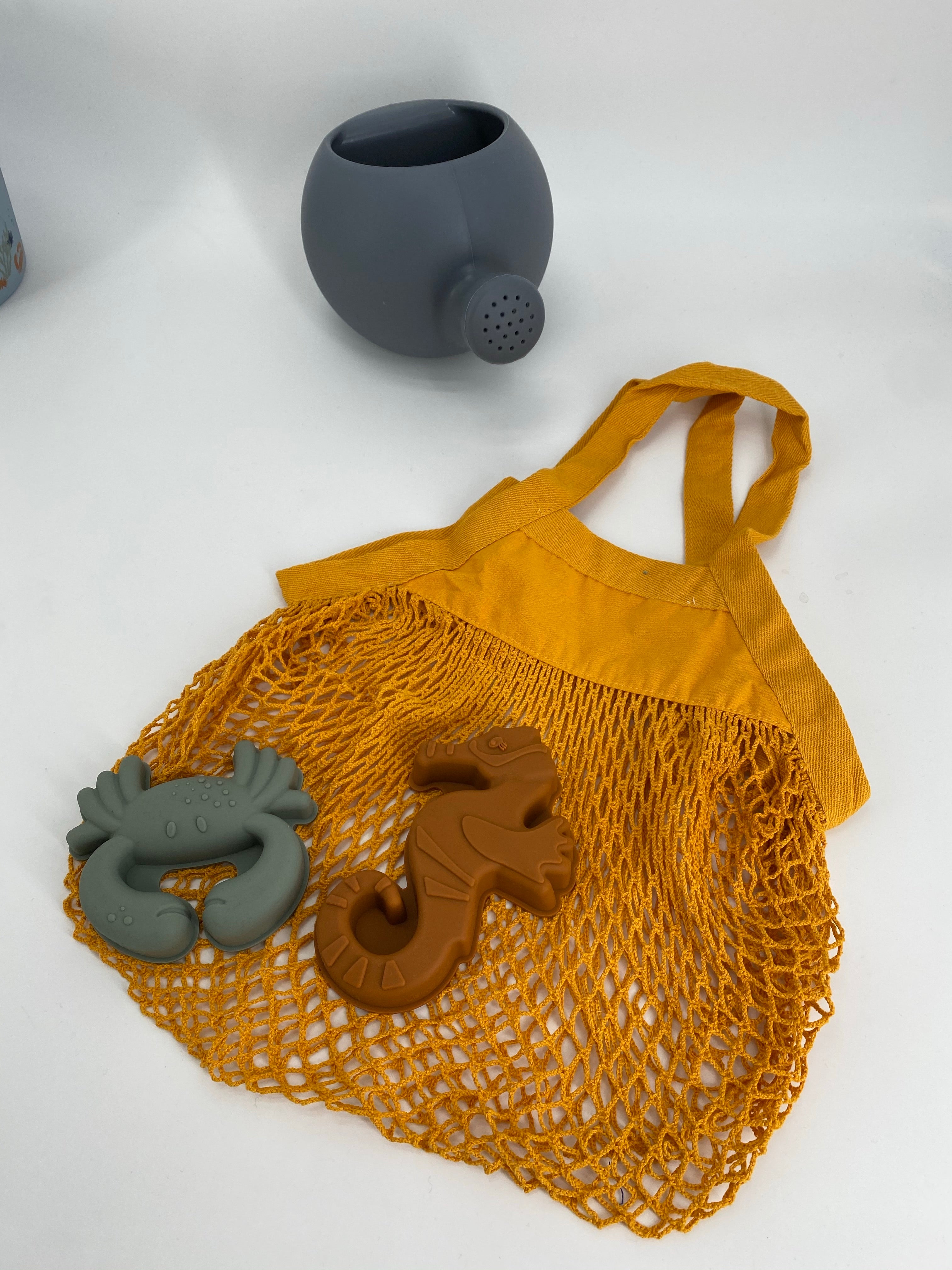 Borsa porta giochi da spiaggia per bambini e adulti, 2 misure disponibili in cotone organico personalizzabile - Be Brave Boutique