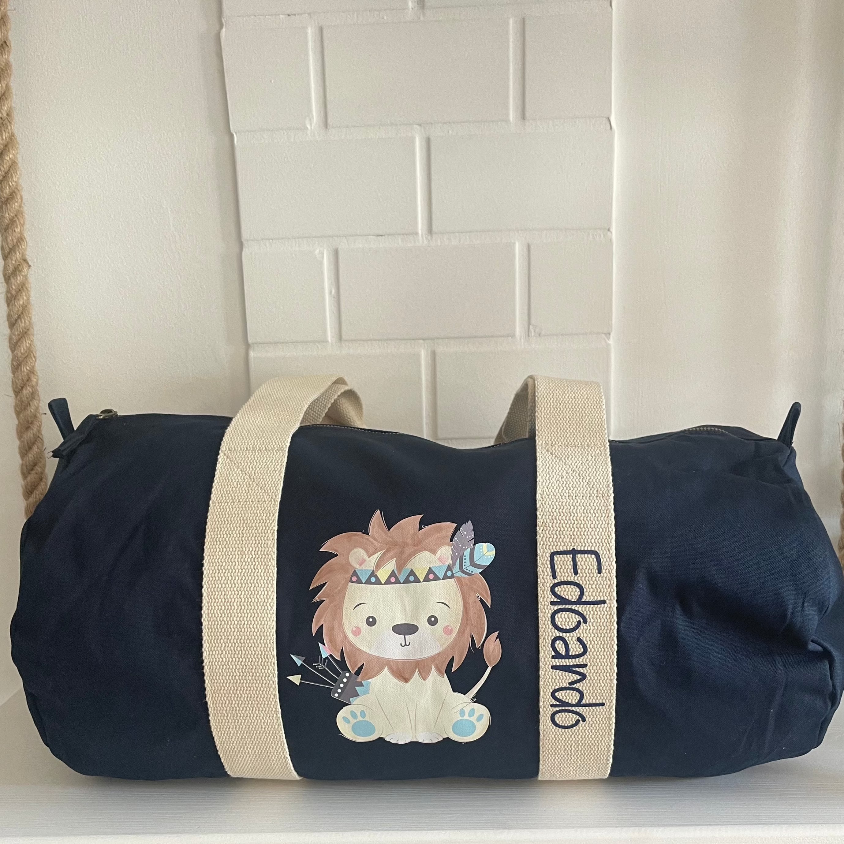 Borsone bambini cotone organico Canvas personalizzato con nome - Be Brave Boutique