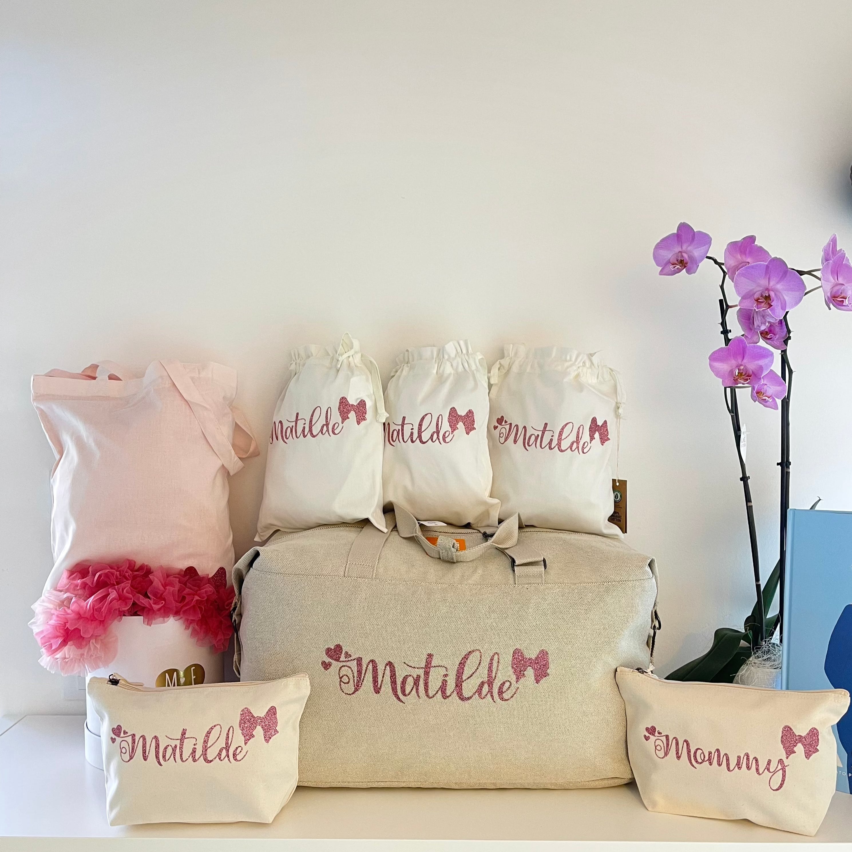 Borsone Mommy 2 beauty e 3 sacchi nascita Fiocchi - Be Brave Boutique