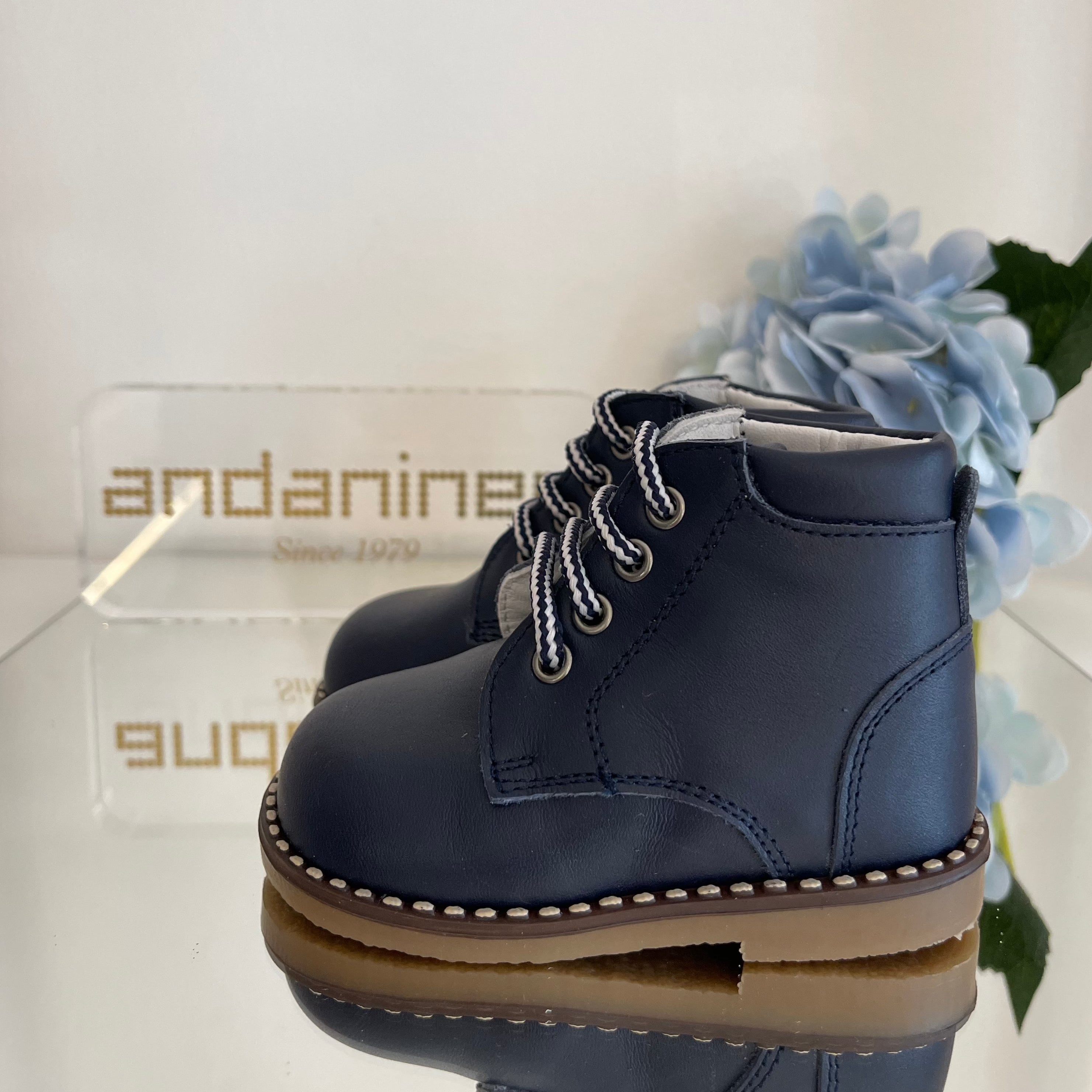 ANDANINES Stivaletto in pelle morbida bimbo Blu - Be Brave Boutique