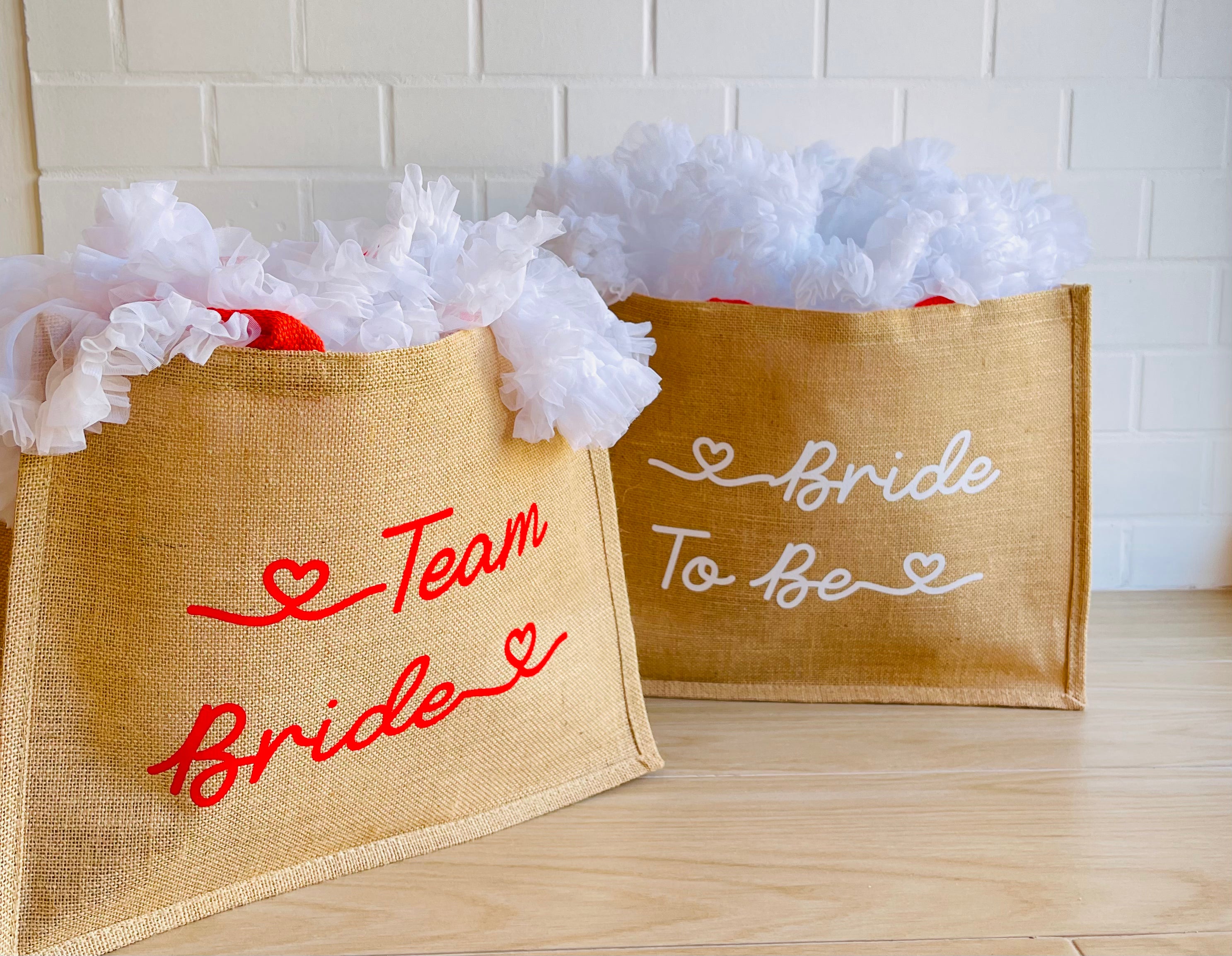 Borsa in Juta personalizzabile Regalo maestre o team bride - Be Brave Boutique
