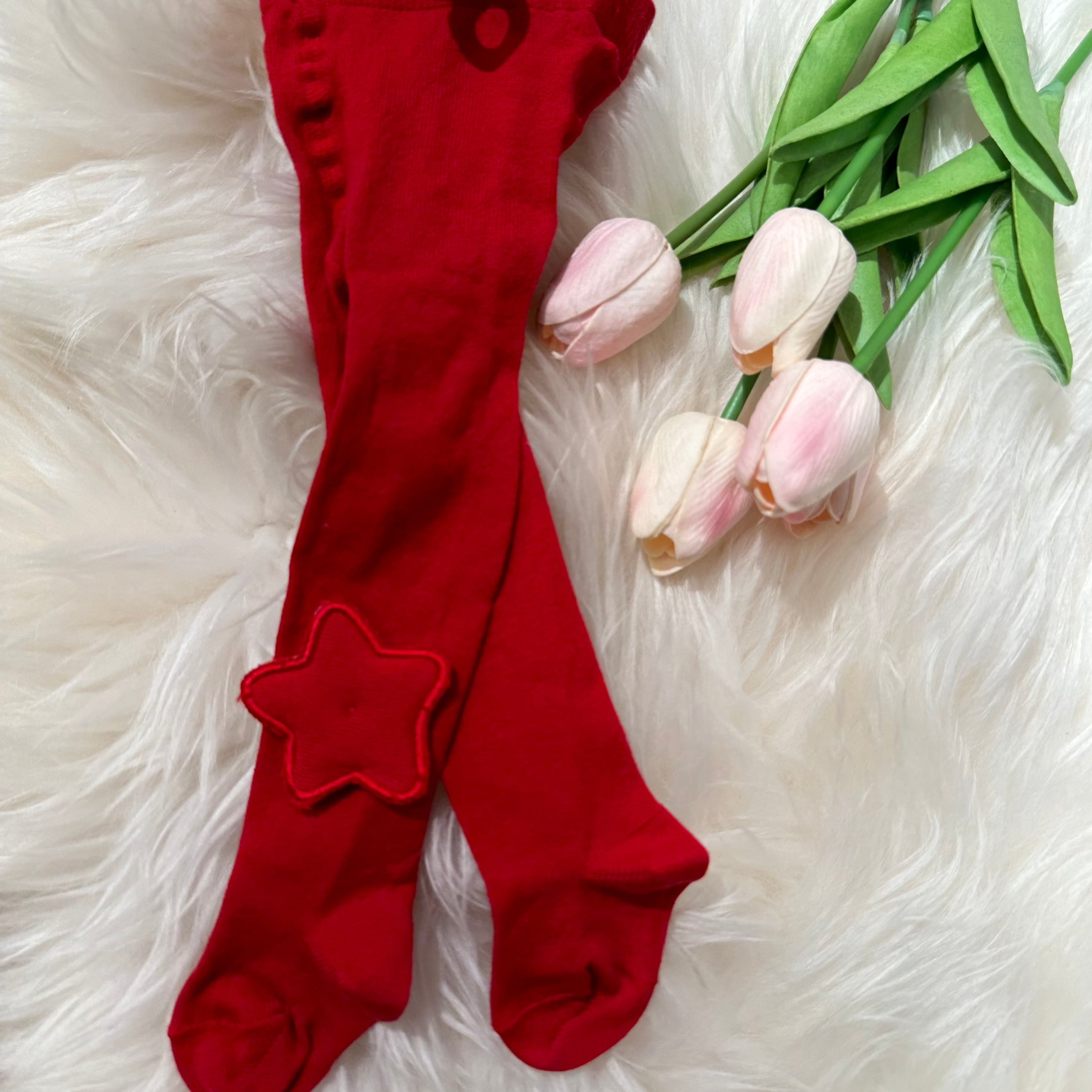 Calzamaglia bimba Rosso con Stellina Meia Pata - Be Brave Boutique