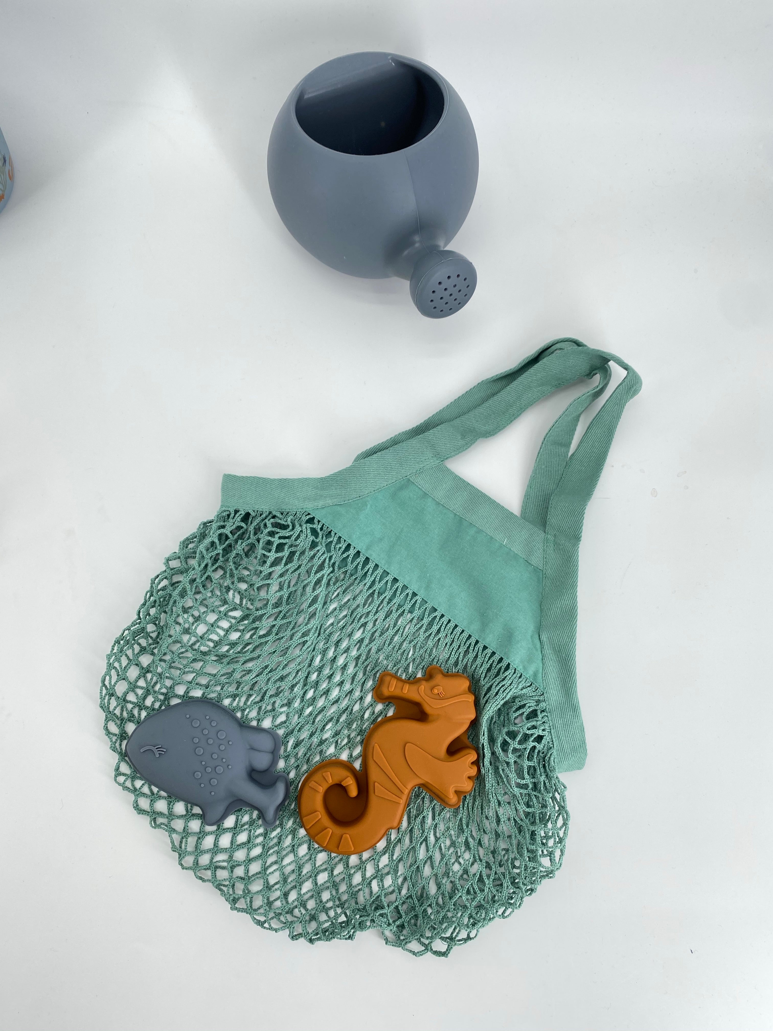 Borsa porta giochi da spiaggia per bambini e adulti, 2 misure disponibili in cotone organico personalizzabile - Be Brave Boutique