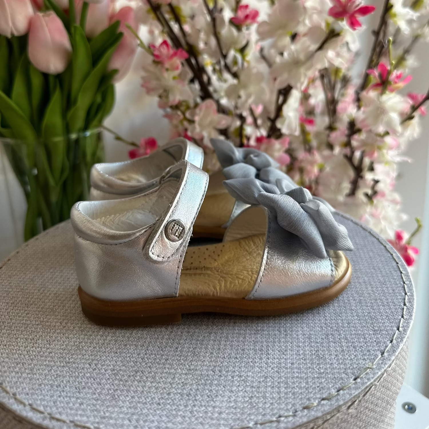 ANDANINES sandali eleganti con Fiocco Argento e plantare anatomico - Be Brave Boutique